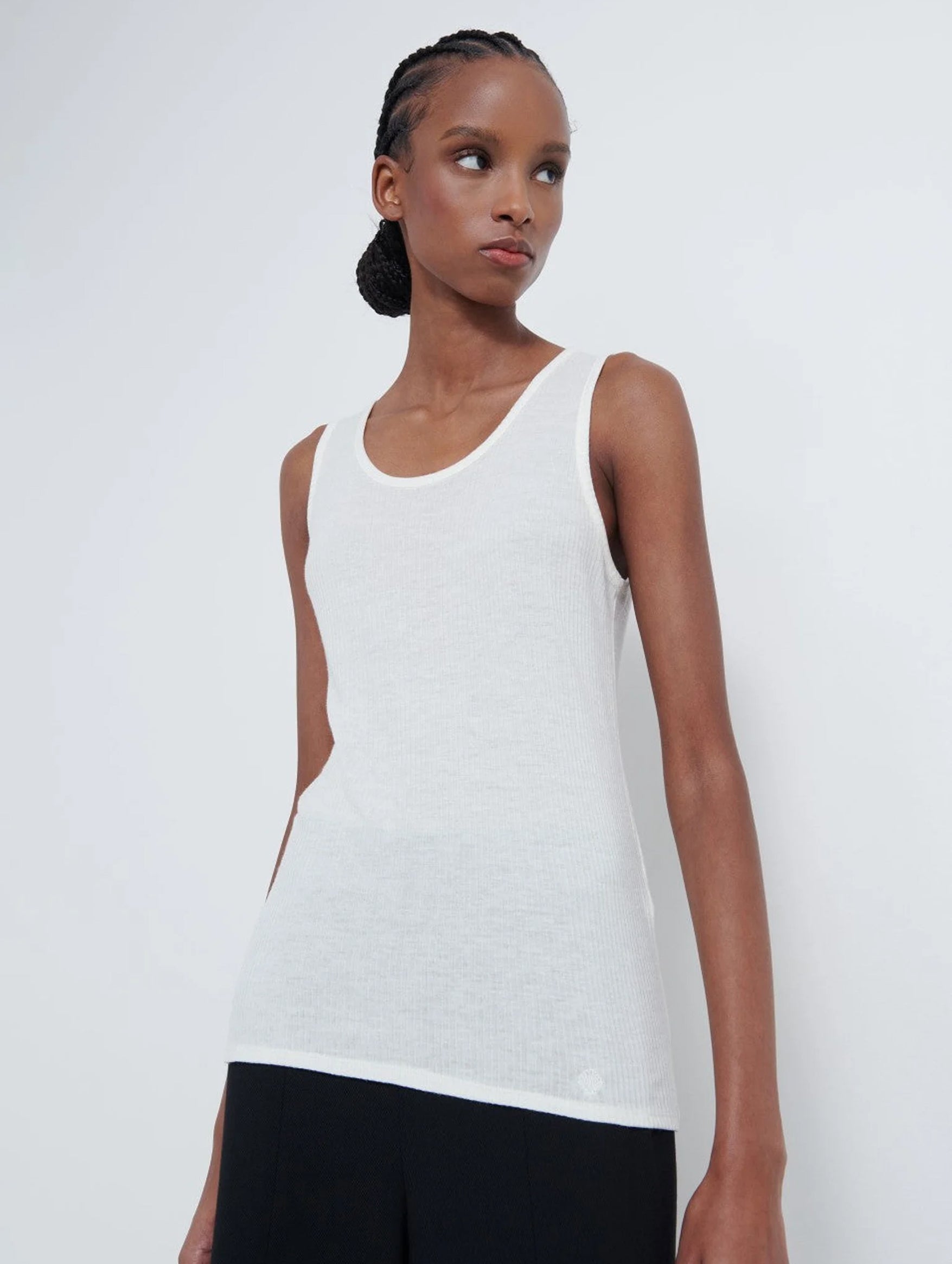 Alicudi Knitted Tank Top in Ivory