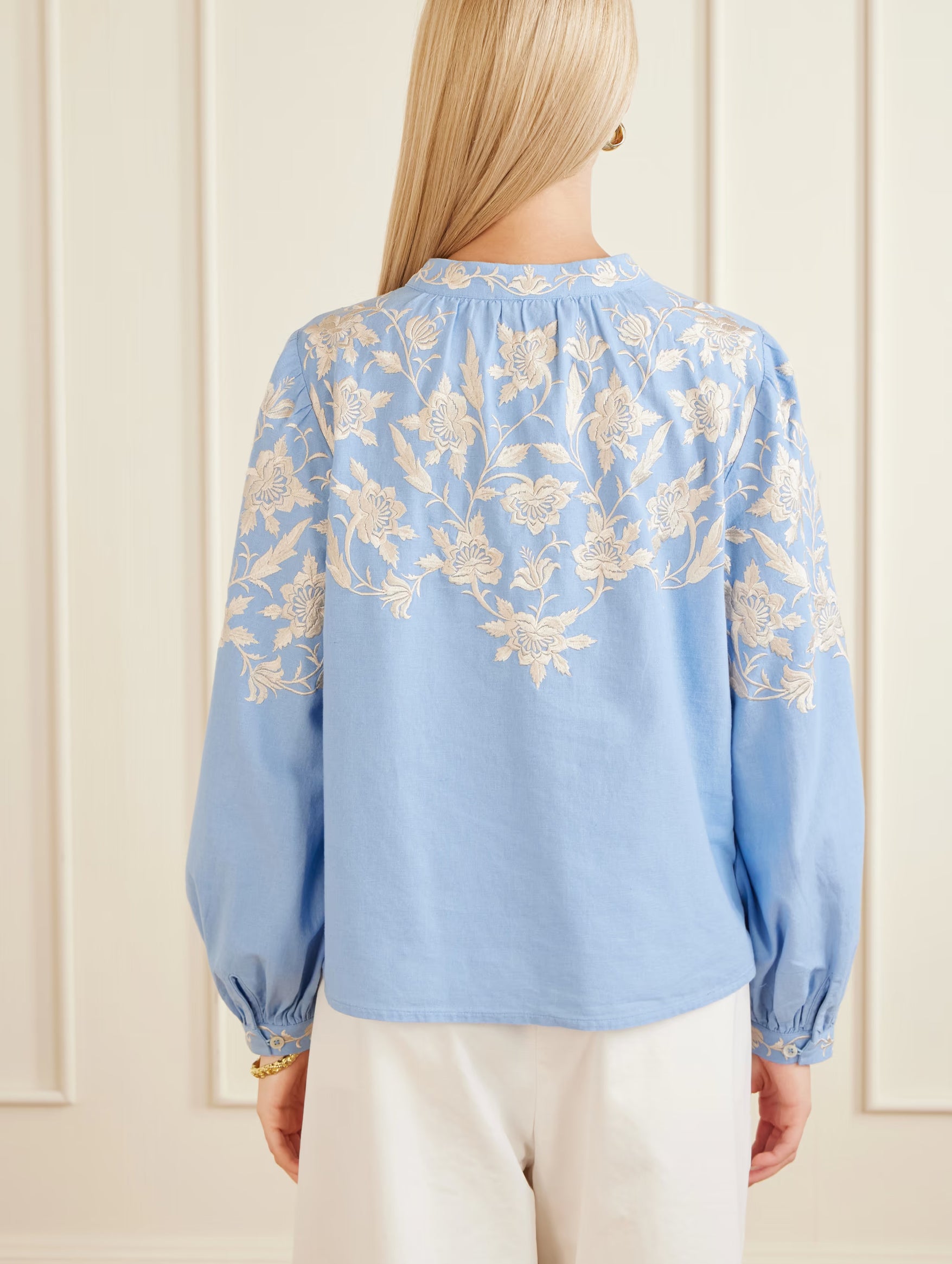 Alina Lace Shirt in Blue