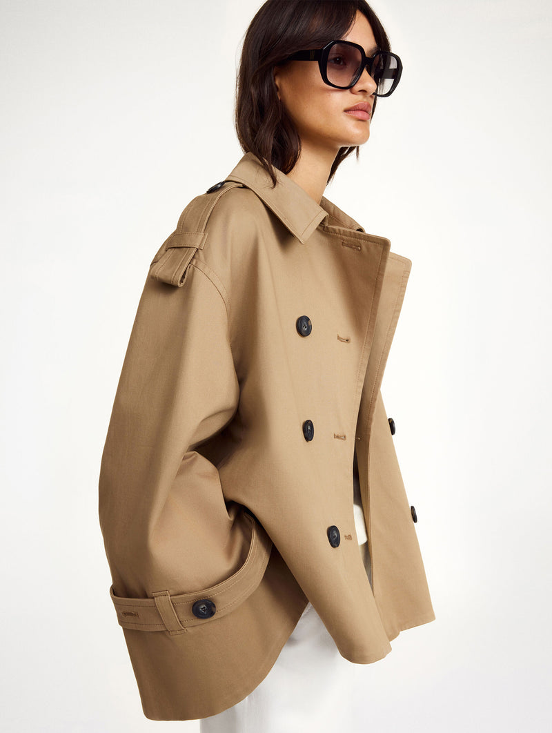 Alisandra Trench Jacket in Fossil