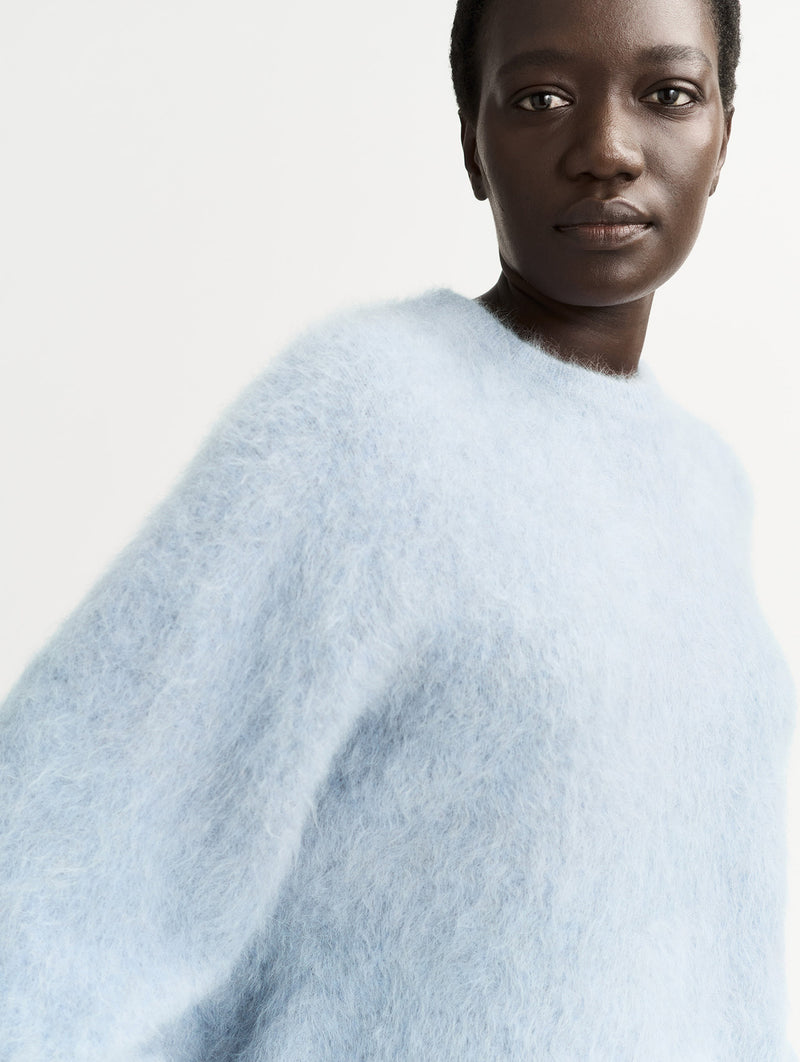 Alpaca Crewneck in Light Blue