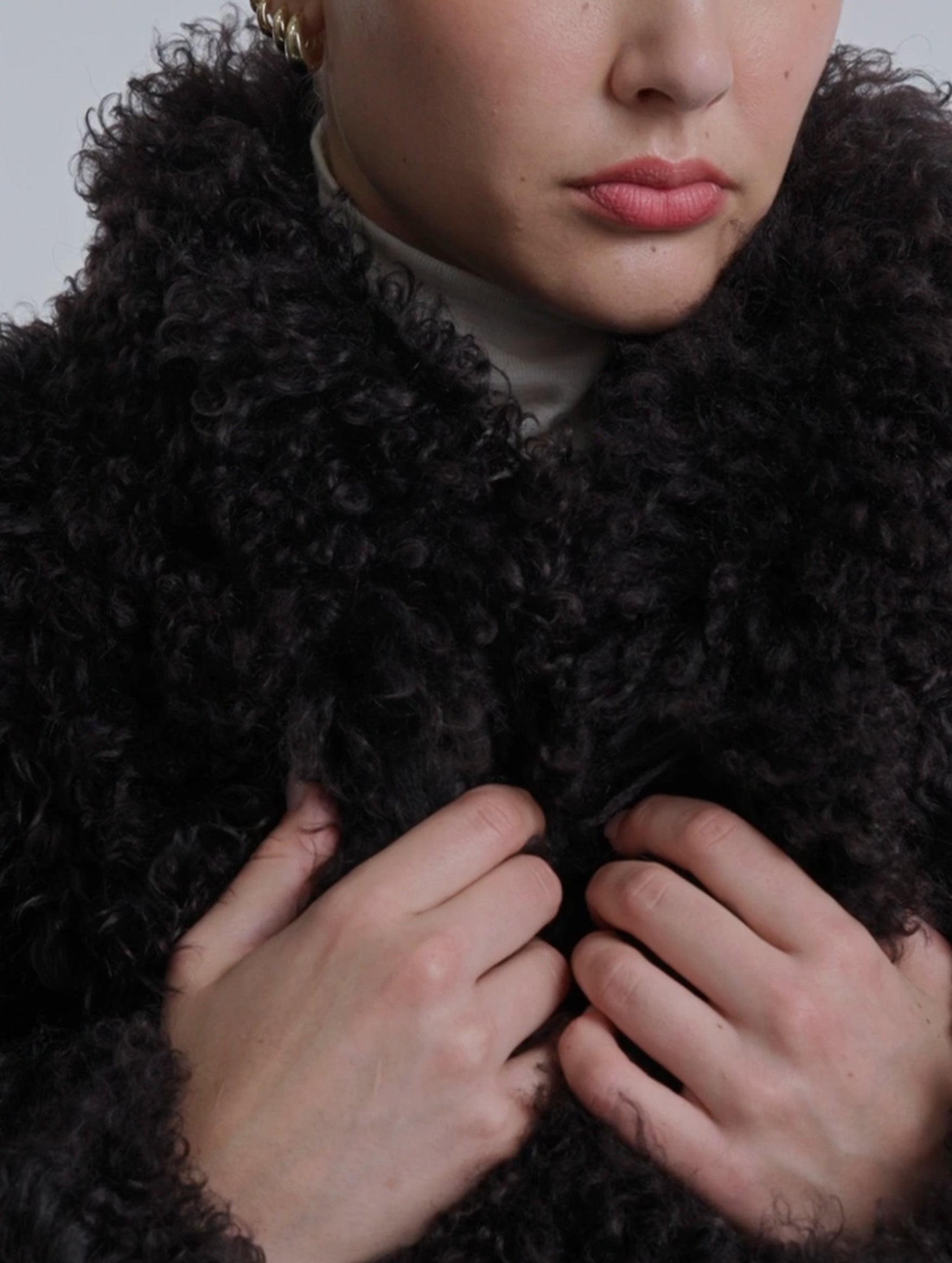 Amara Shearling Jacket in Rich Brown