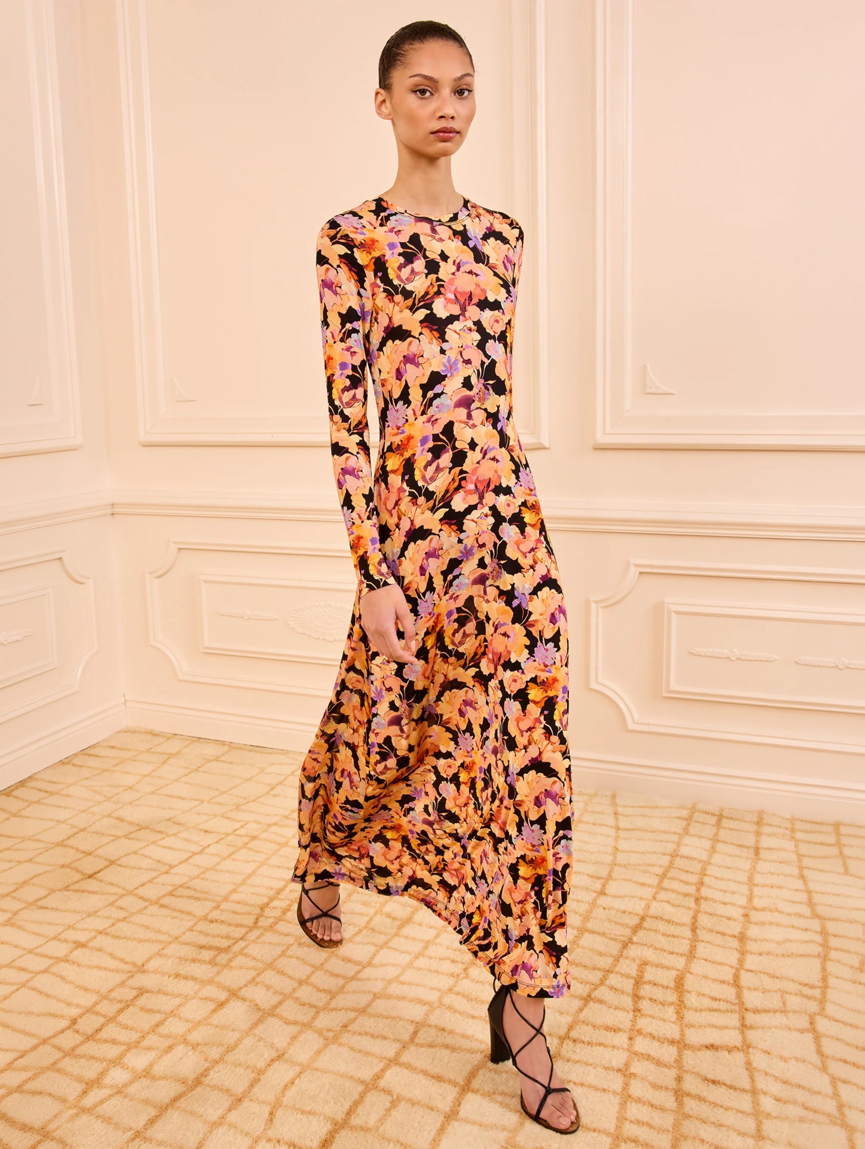 Amari Jersey Dress in Night Bloom