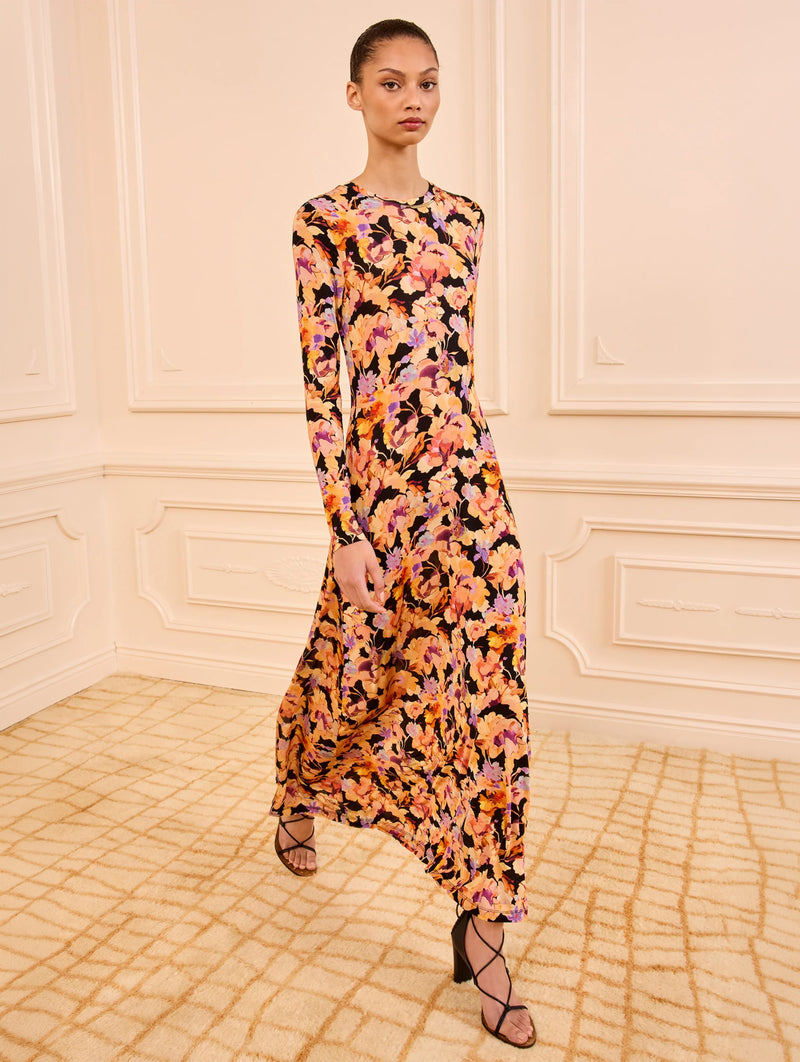 Amari Jersey Dress in Night Bloom