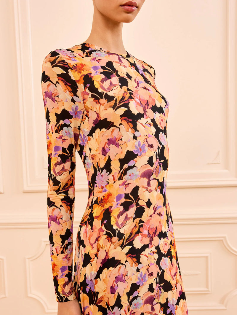 Amari Jersey Dress in Night Bloom