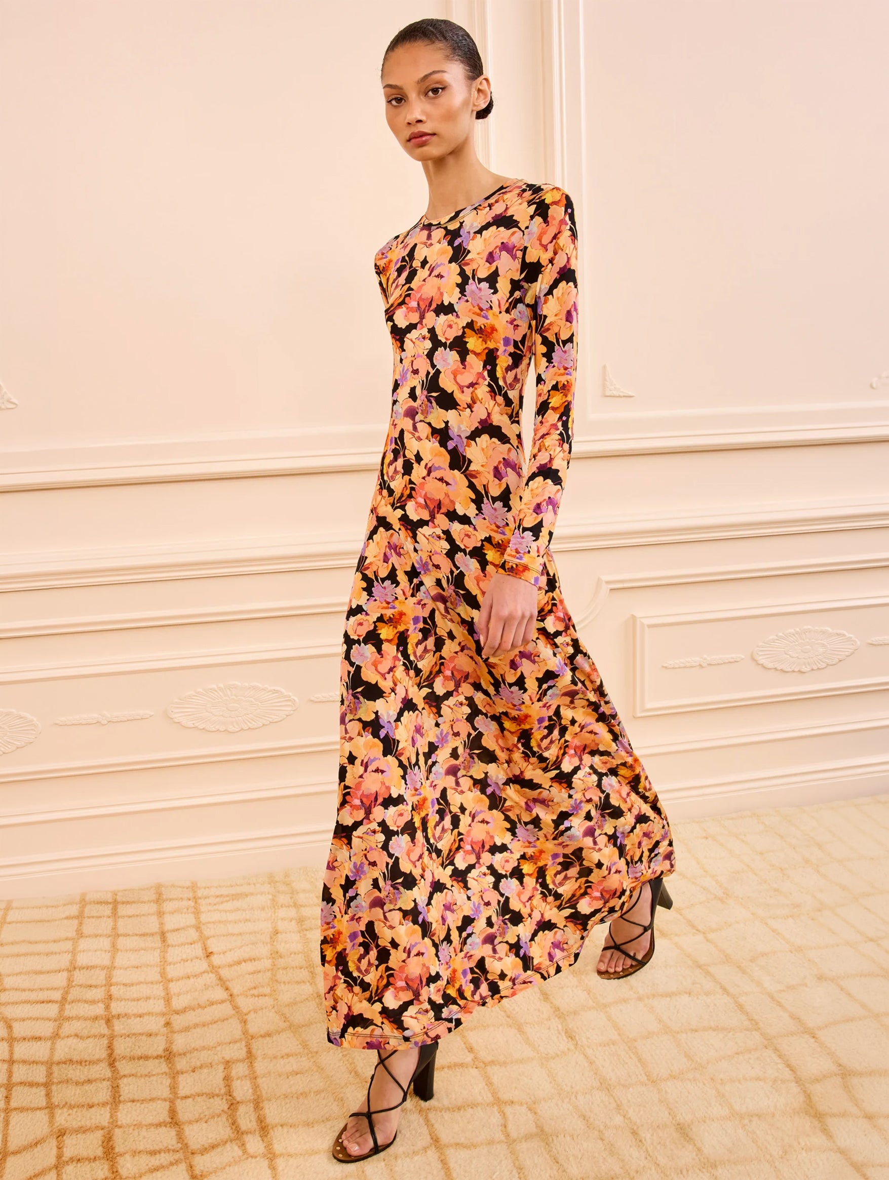 Amari Jersey Dress in Night Bloom