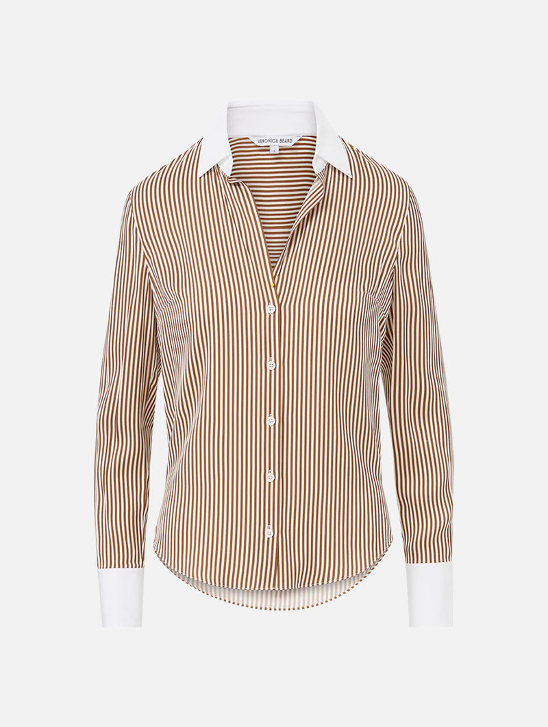 Amelia Shirt in Whiskey Stripe