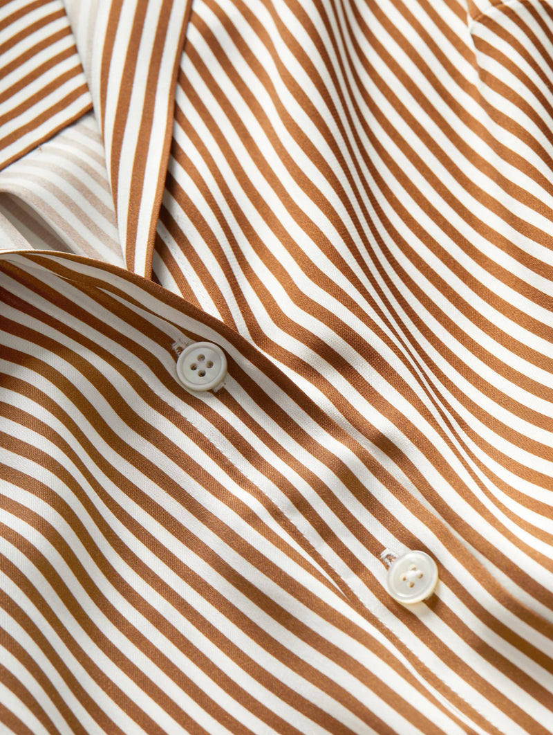 Amelia Shirt in Whiskey Stripe