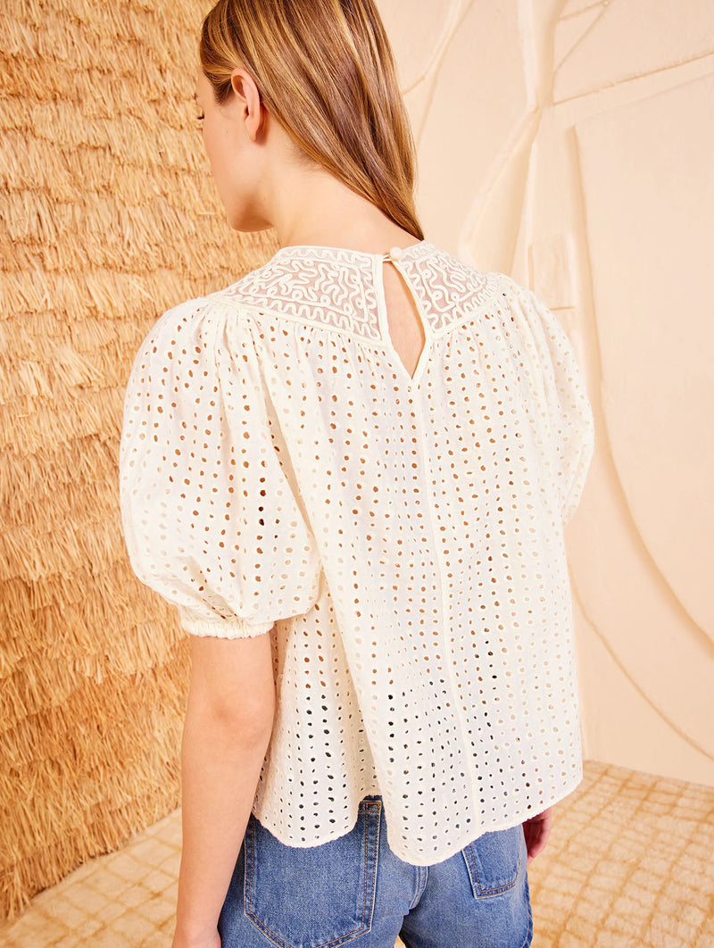 Amina Top in Ivory