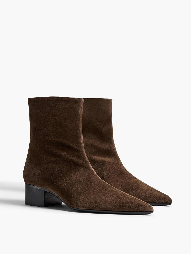 Andee Ankle Boot in Ebano Suede