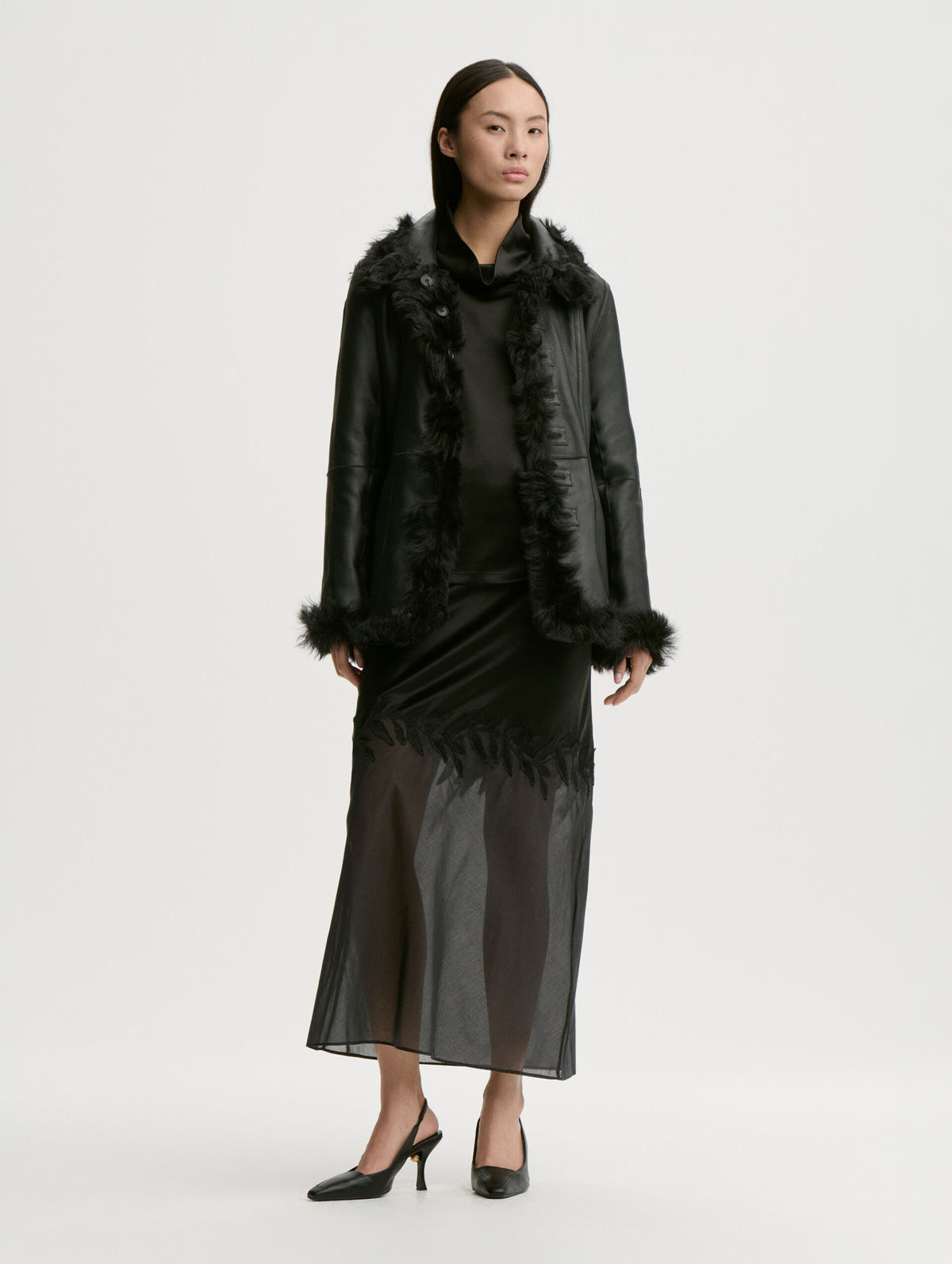 Angelina Maxi Skirt in Black