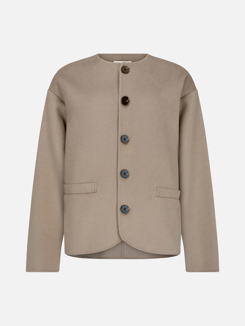 Angelo Wool Jacket in Taupe