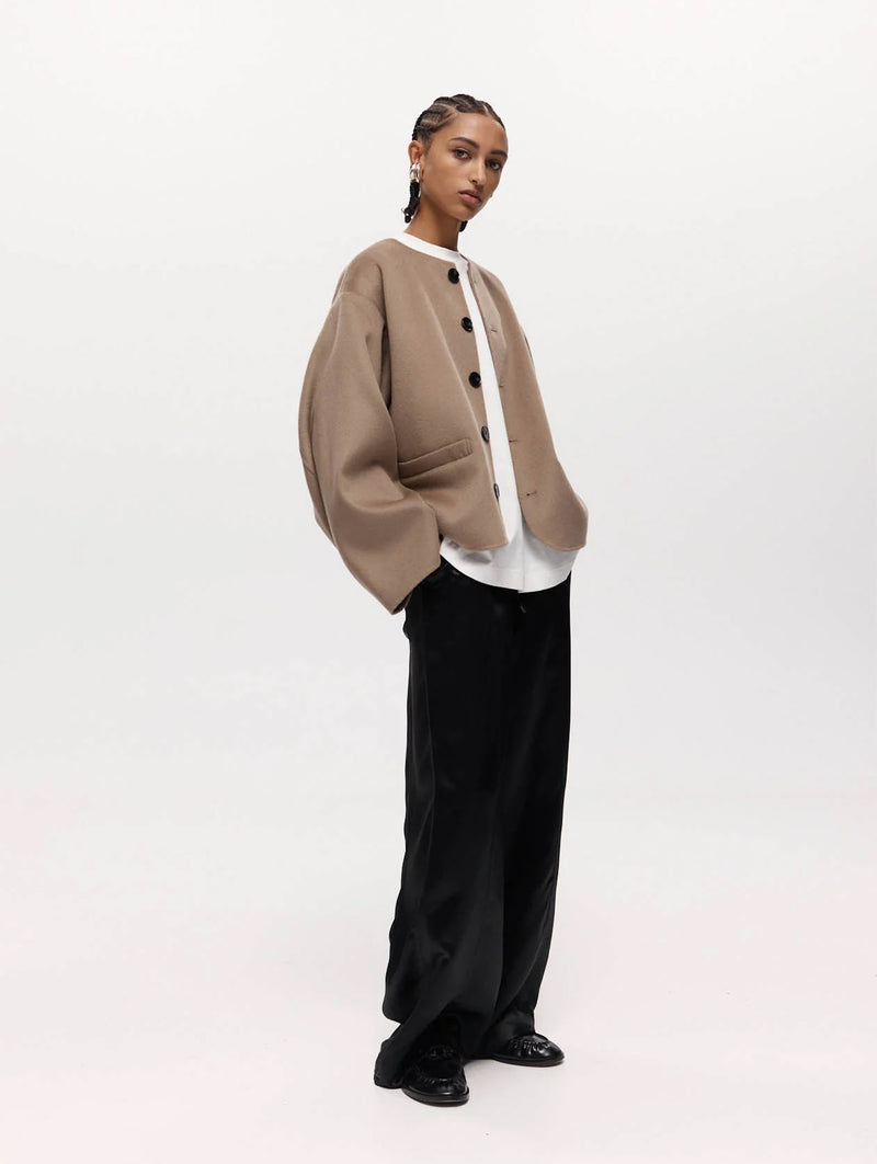 Angelo Wool Jacket in Taupe