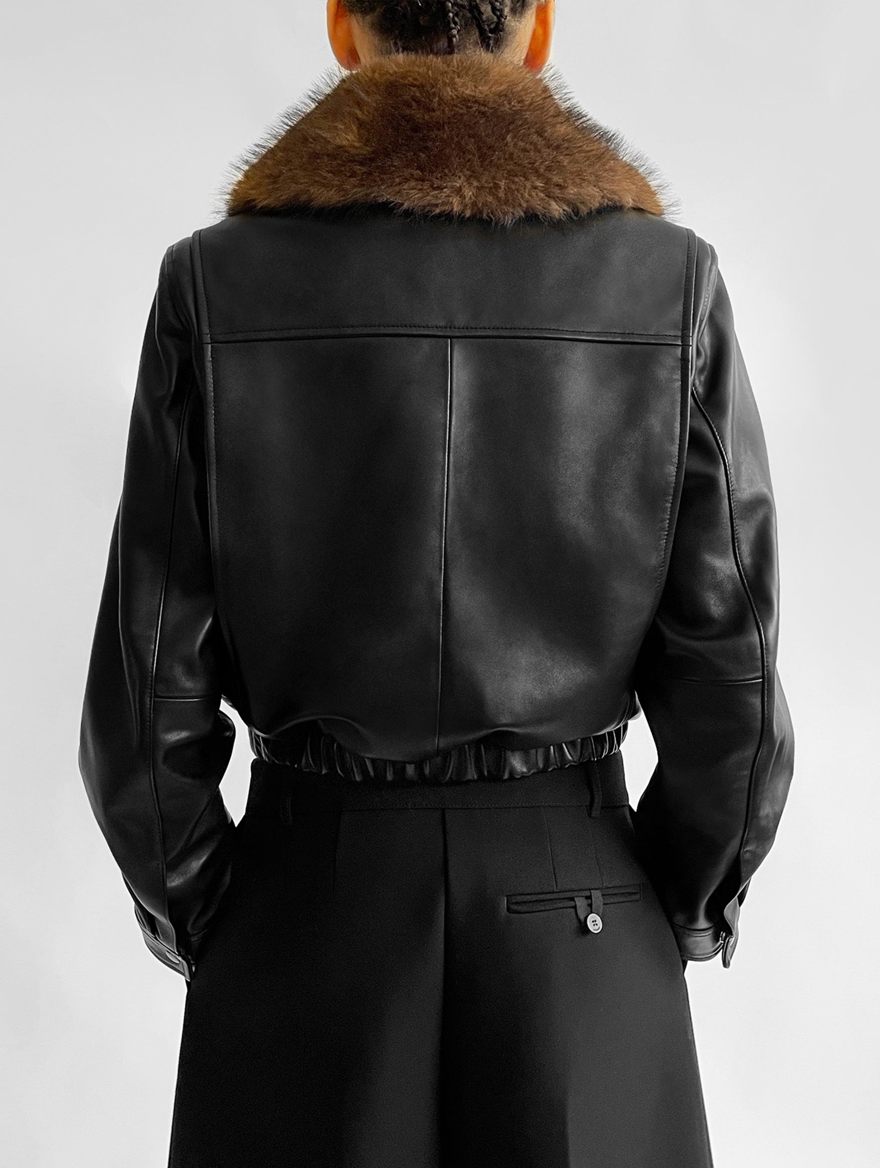Ani Leather Jacket in Black
