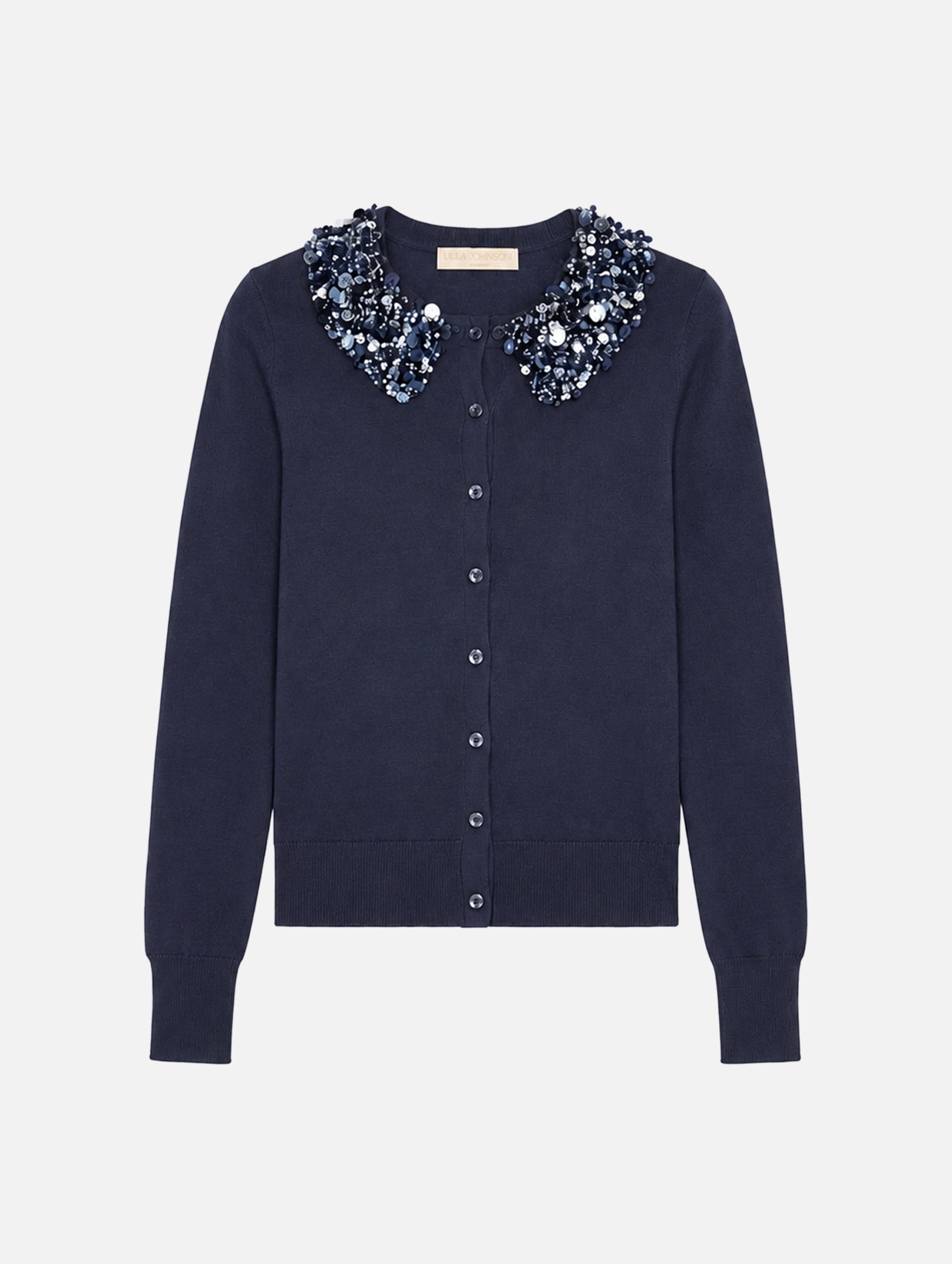 Anna Embellished Cardigan in Midnight
