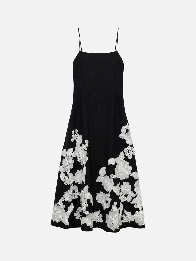 Annabella Midi Dress in Black Multi