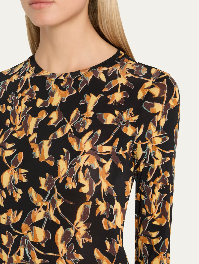 Amari Jersey Long Sleeve Dress in Solaris
