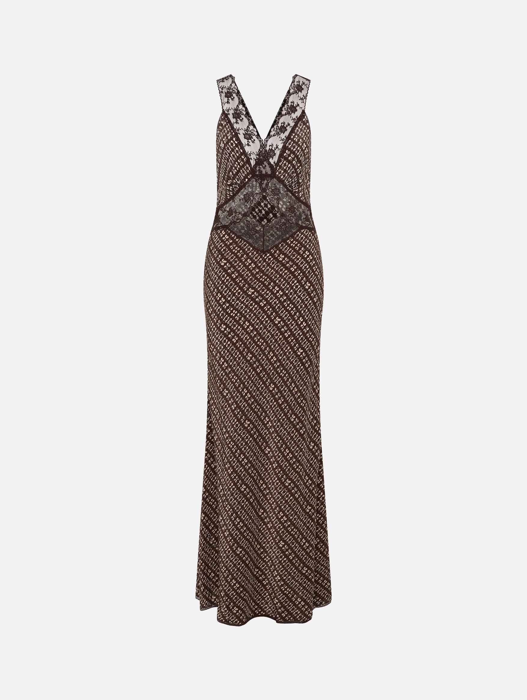 Astrid Cut Out Gown in Tisso Plum