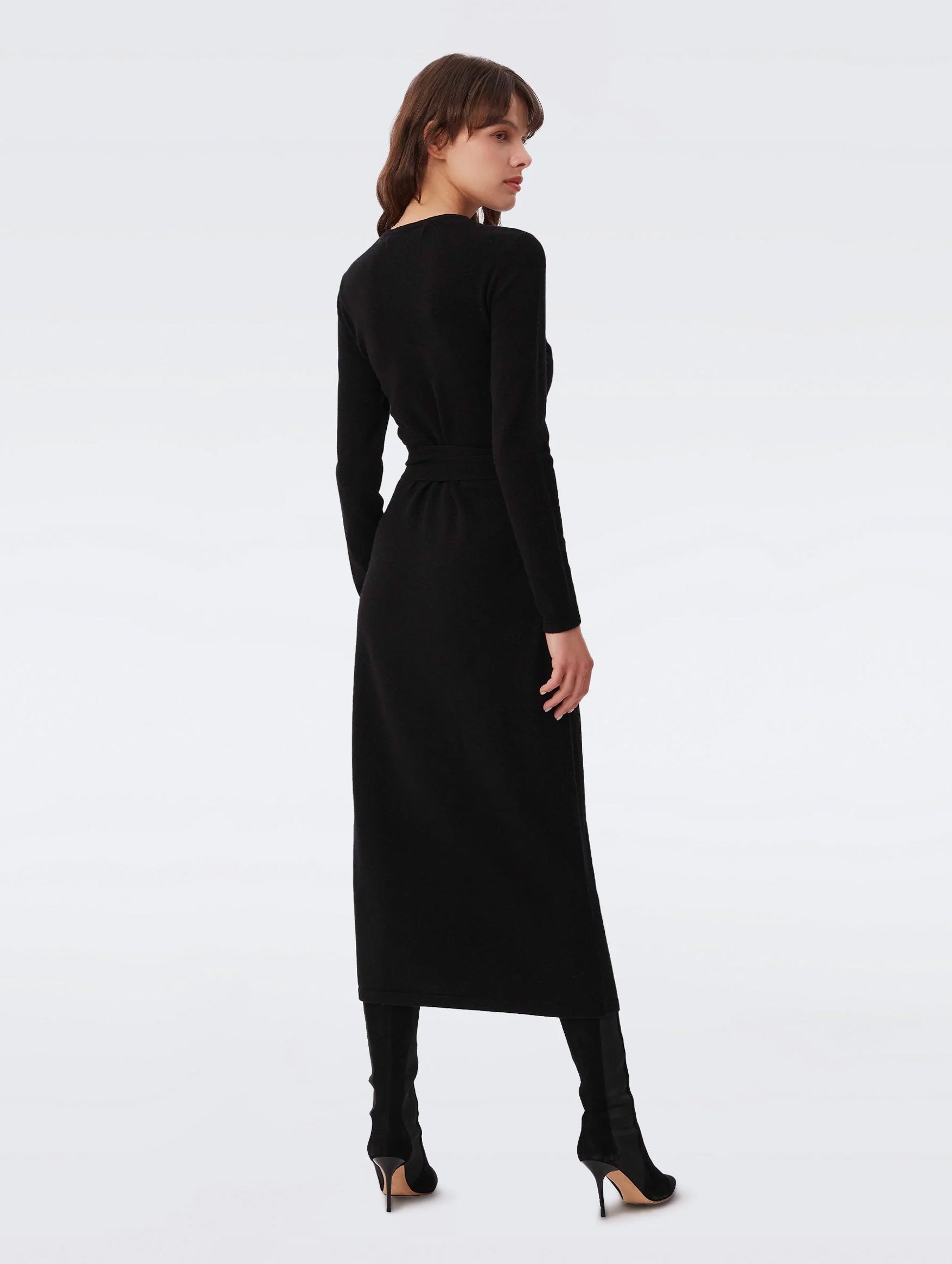 Astrid Wrap Dress in Black