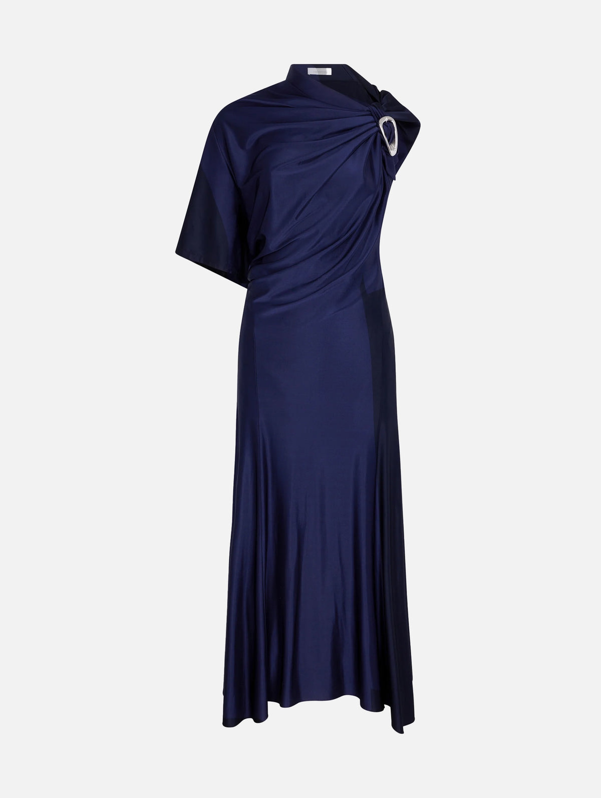 Asymmetrical Long Dress In Deep Navy