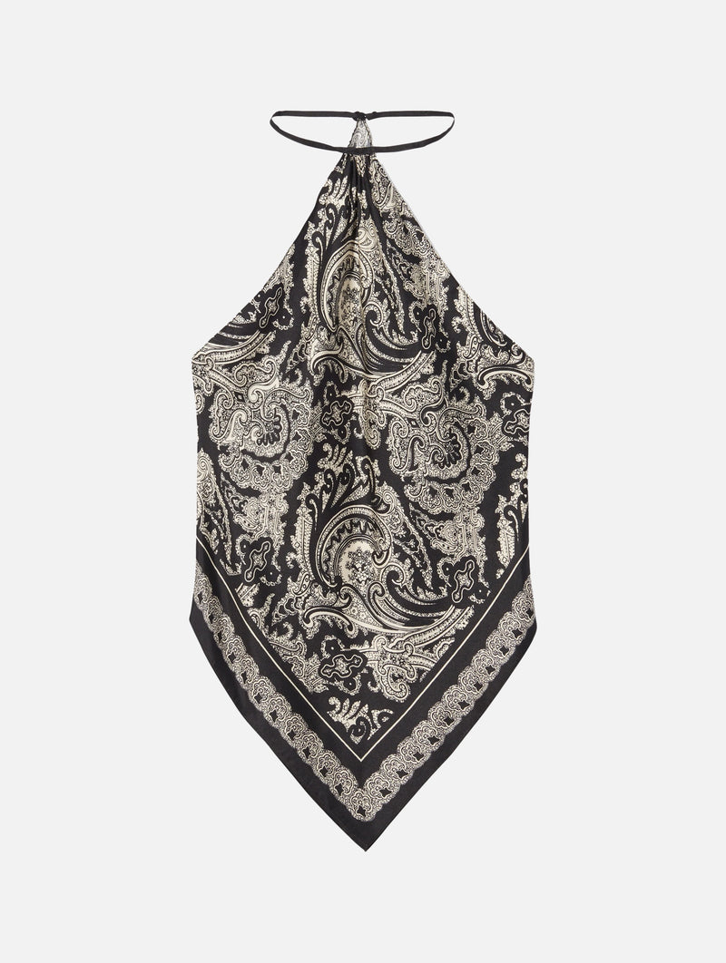 Audrey Silk Cami in Paisley Scarf