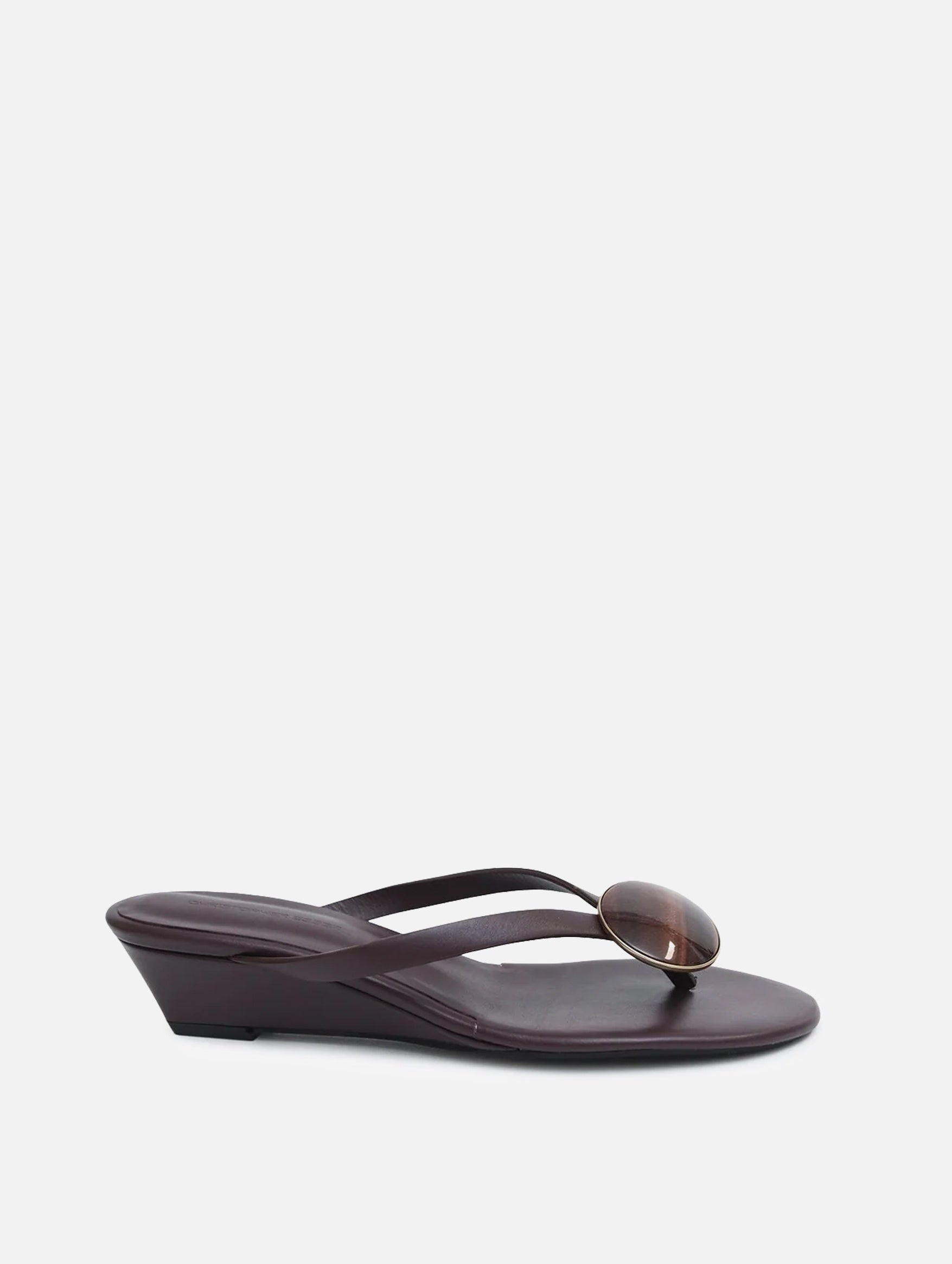 Aura Quartz Flip Flop Wedge in Mahogany and Red Tigers Eye