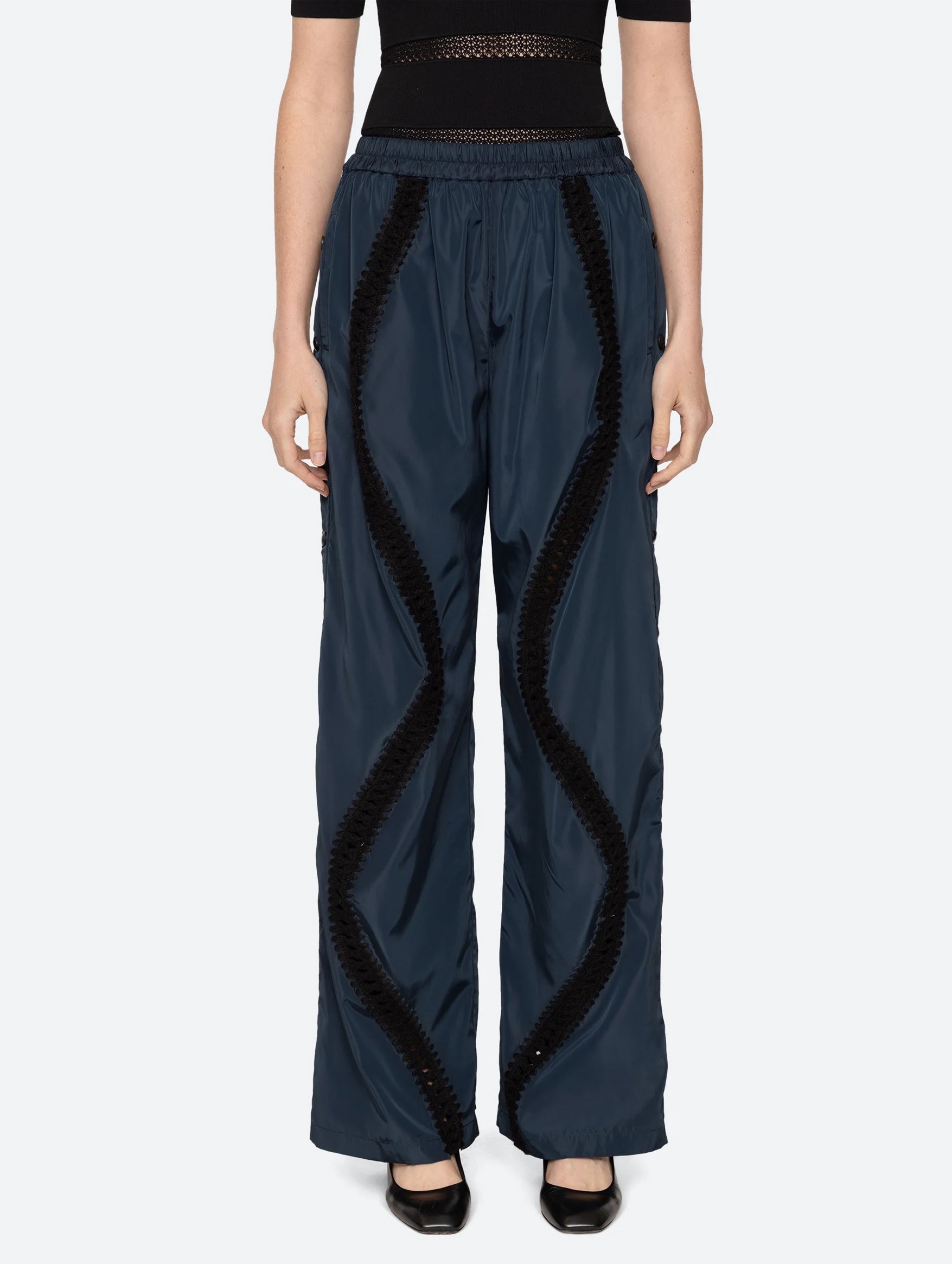 Averie Windbreaker Track Pants in Navy