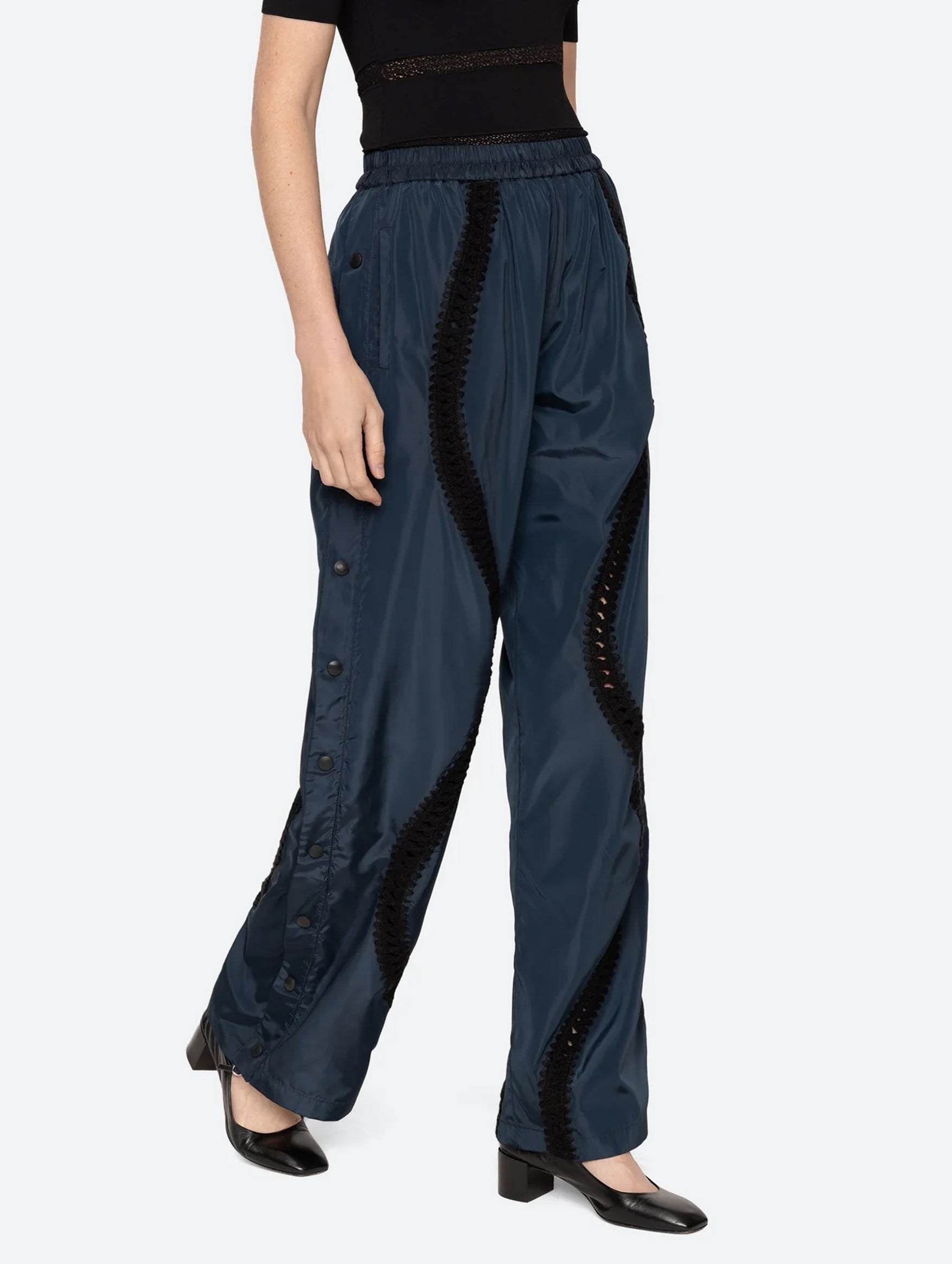 Averie Windbreaker Track Pants in Navy