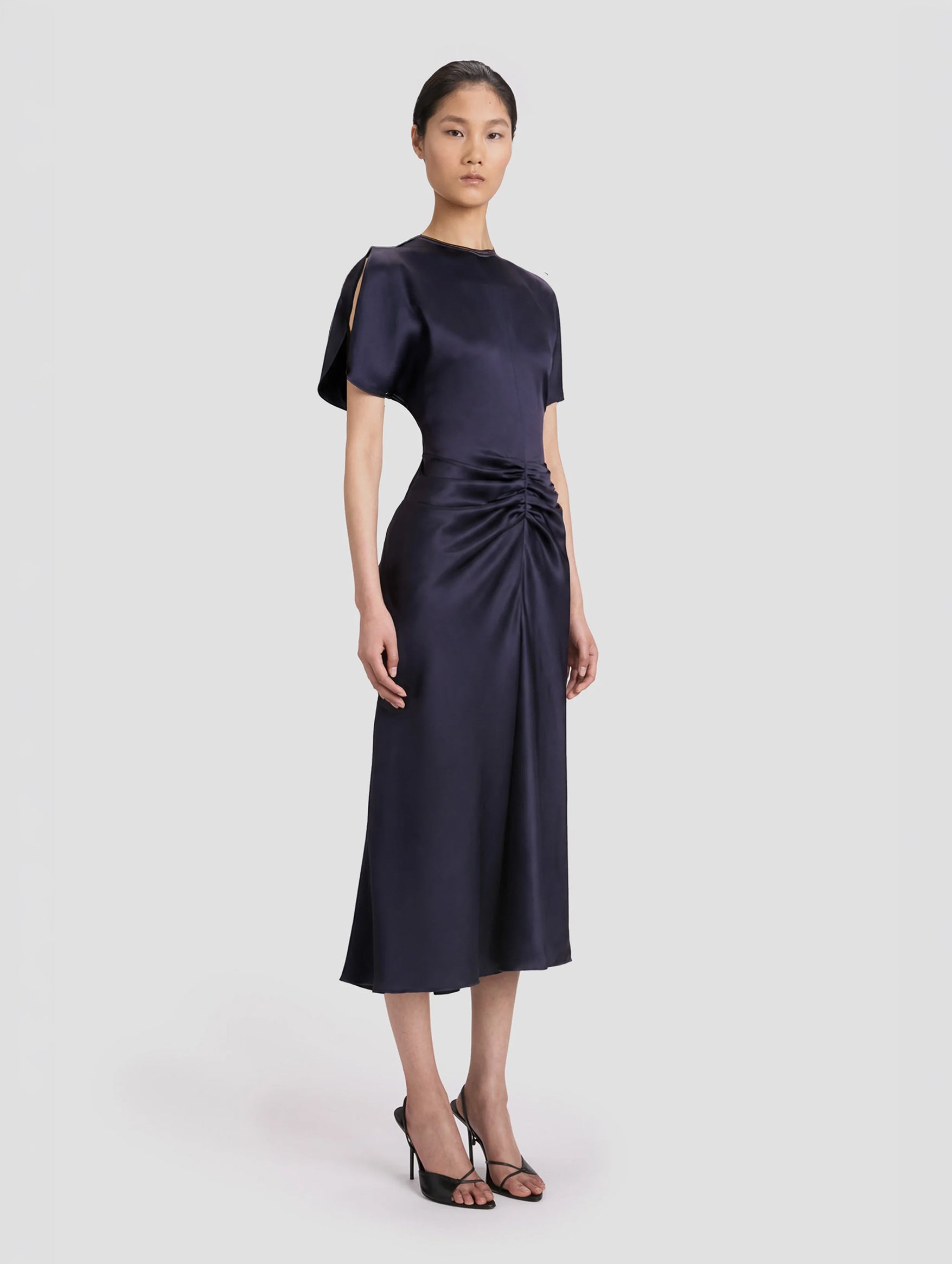 Bela Midi Dress in Midnight