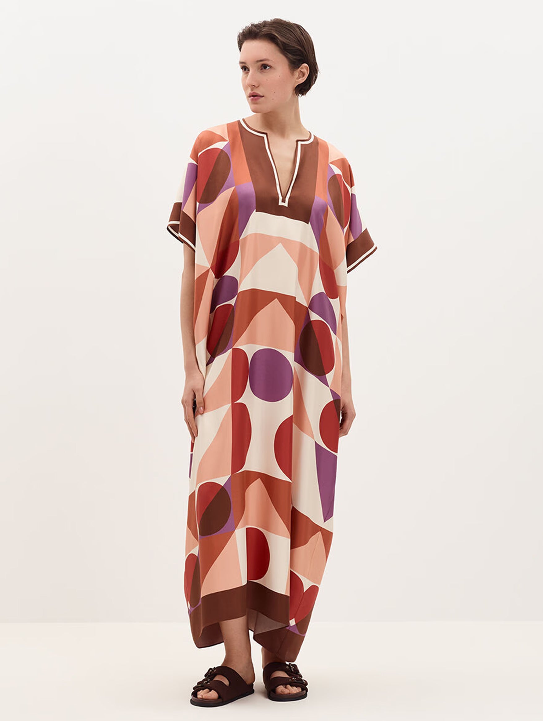 Berry Kaftan in Imprimé Marisa