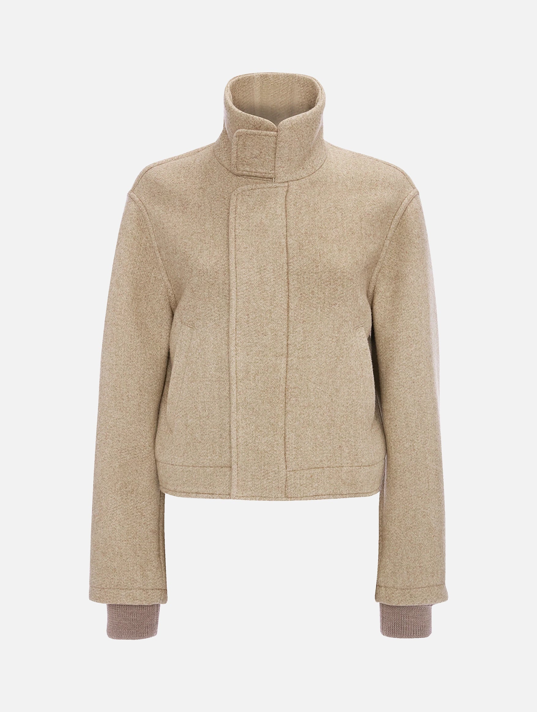 Bomber Jacket in Camel Melange