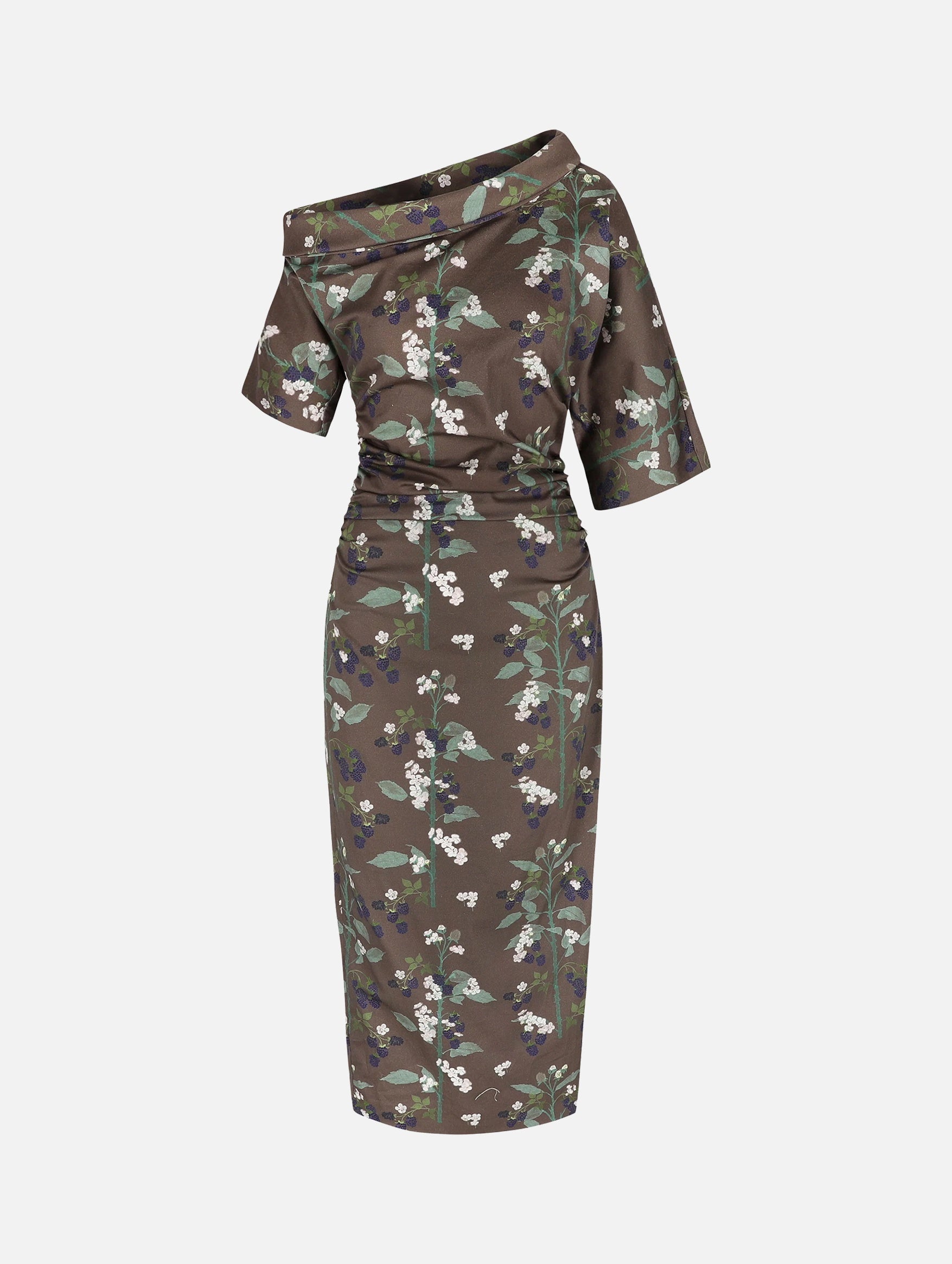 Bowery Dress in Blackberry Branches