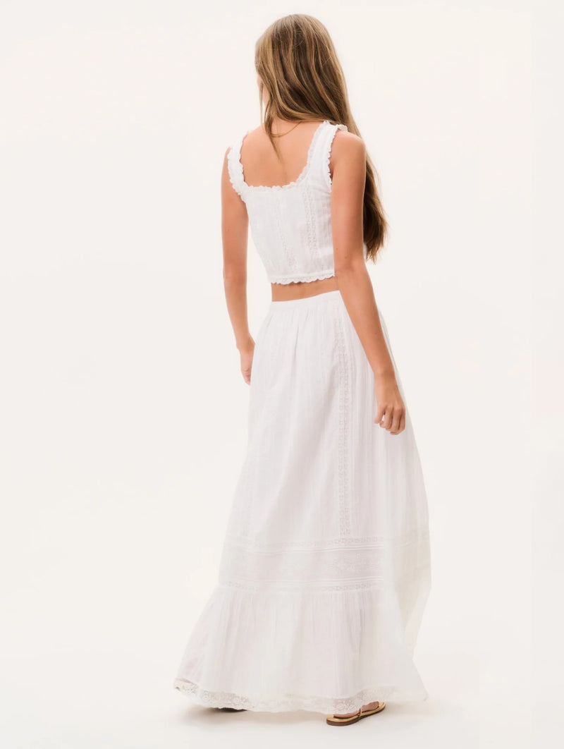 Brina Skirt in Optic White