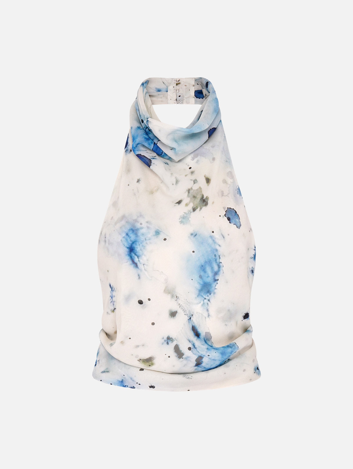 Back Wrap Top in ocean veil print