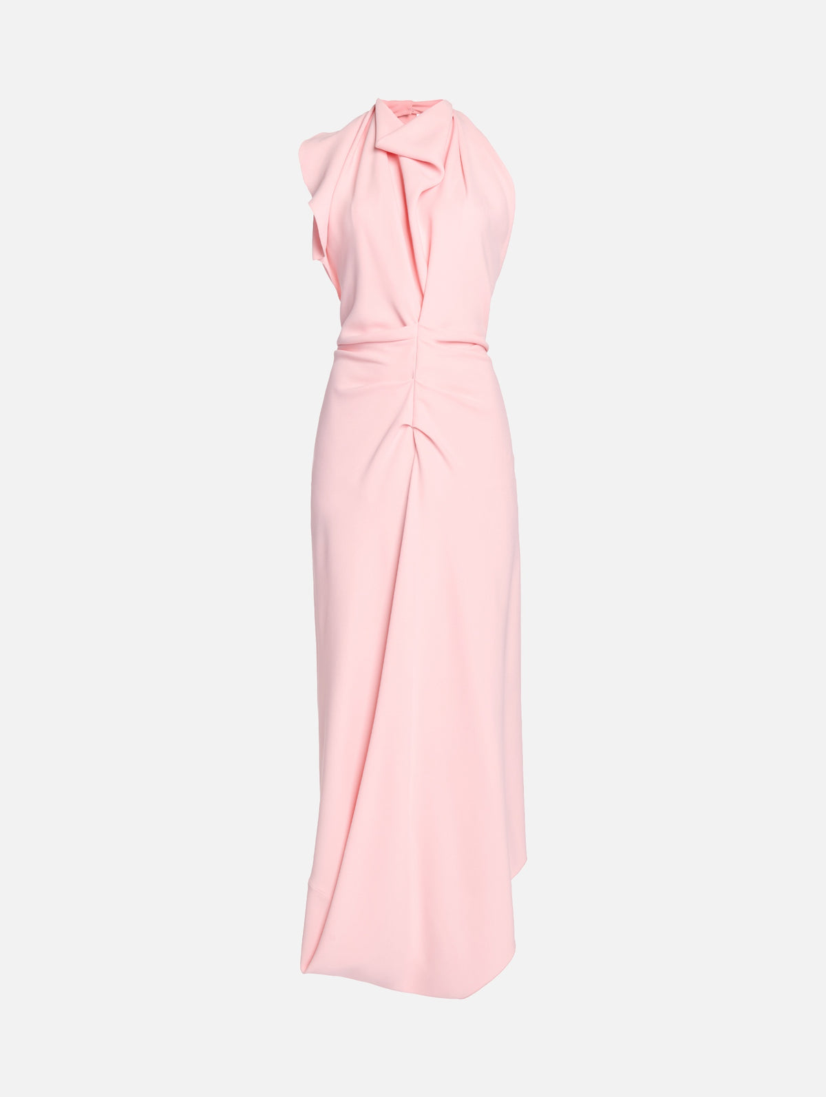 Backless Scarf Detail Midi Dress in Candyfloss