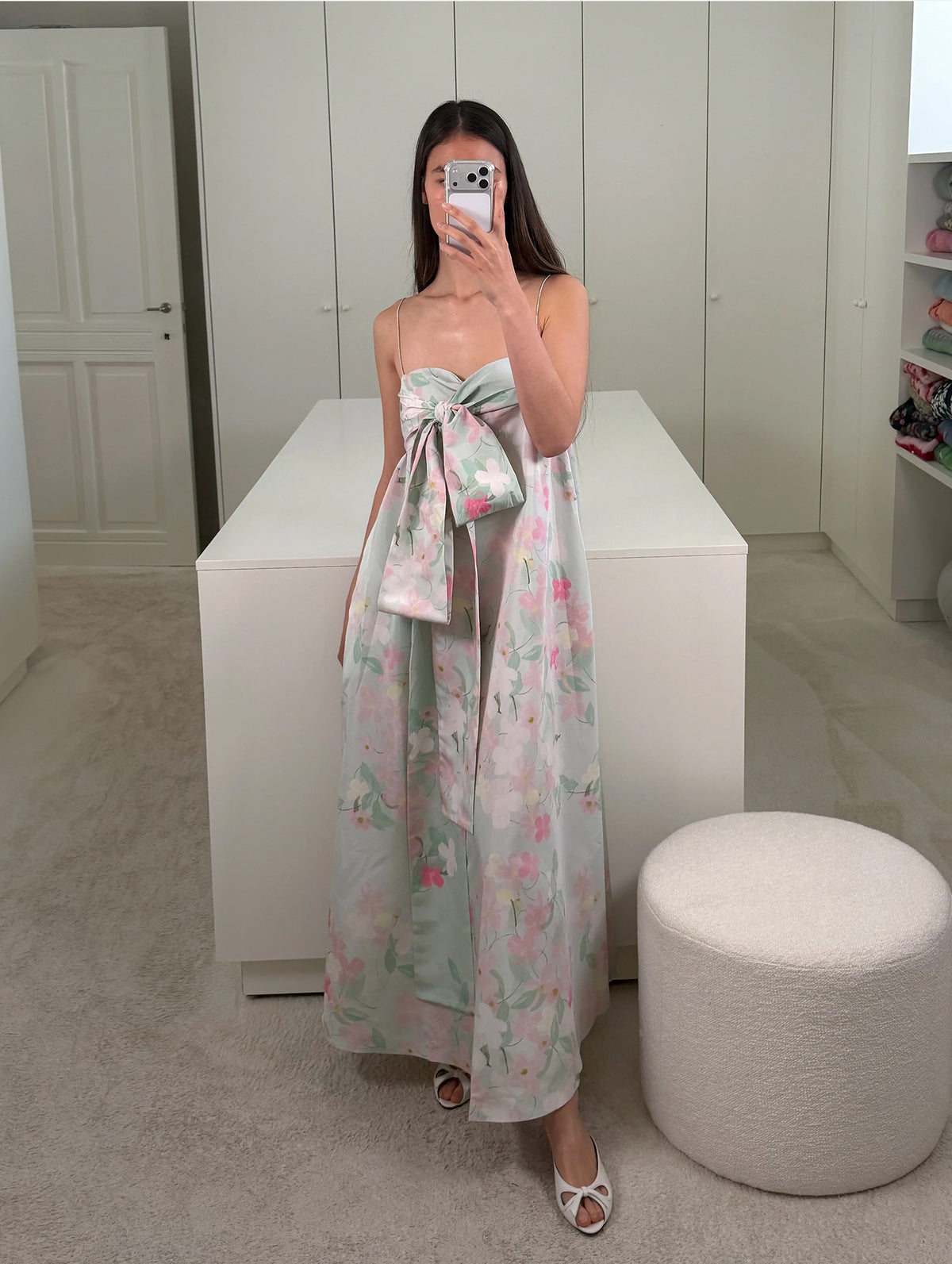 Bailey Dress in Clematis Montana Mint