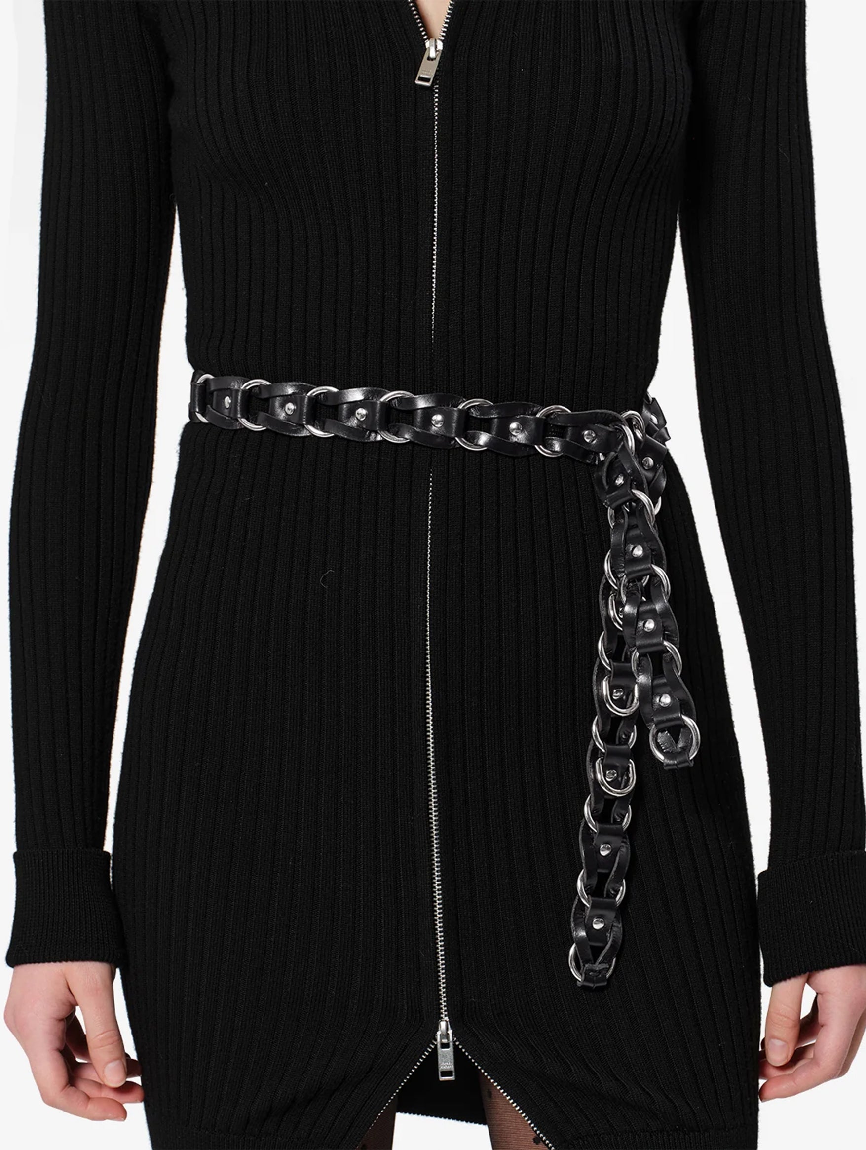 Bali Belt in Black/Silver