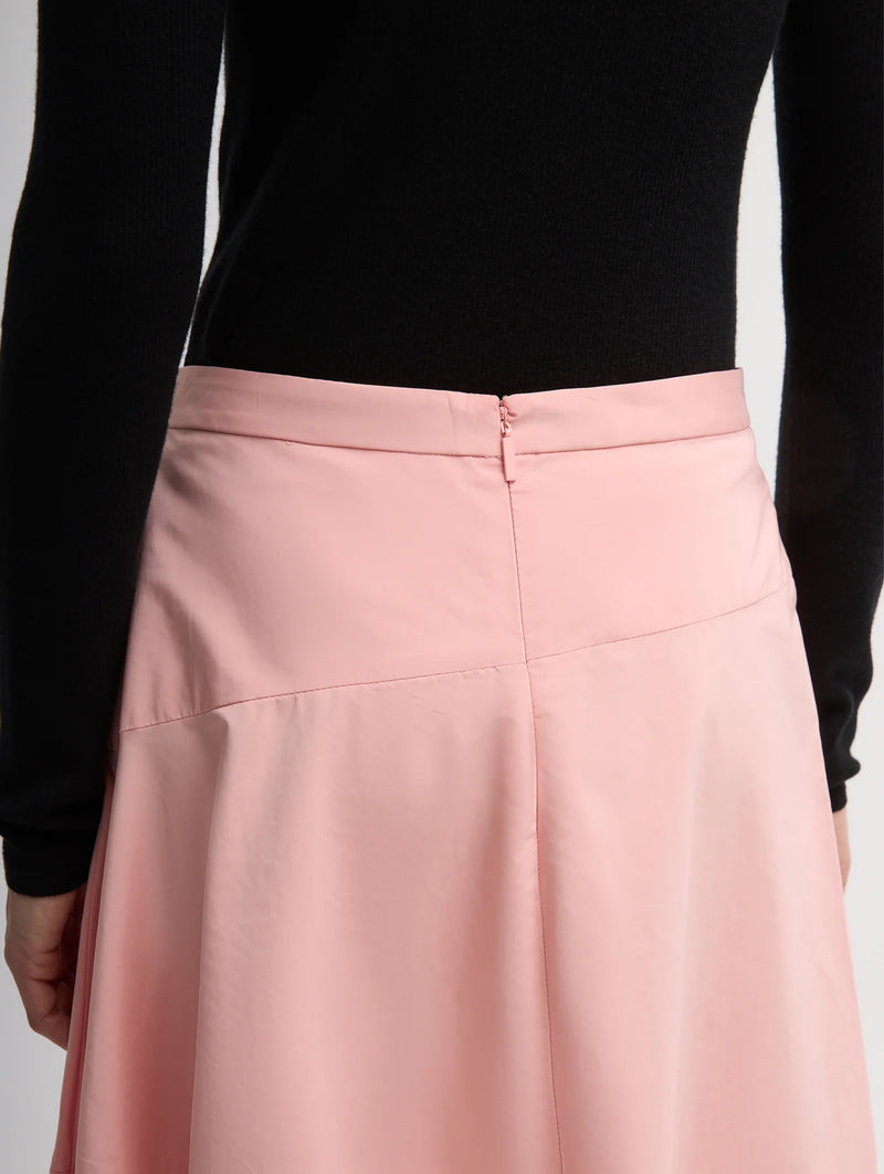 Nylon Asymmetrical Balloon Skirt in Pink
