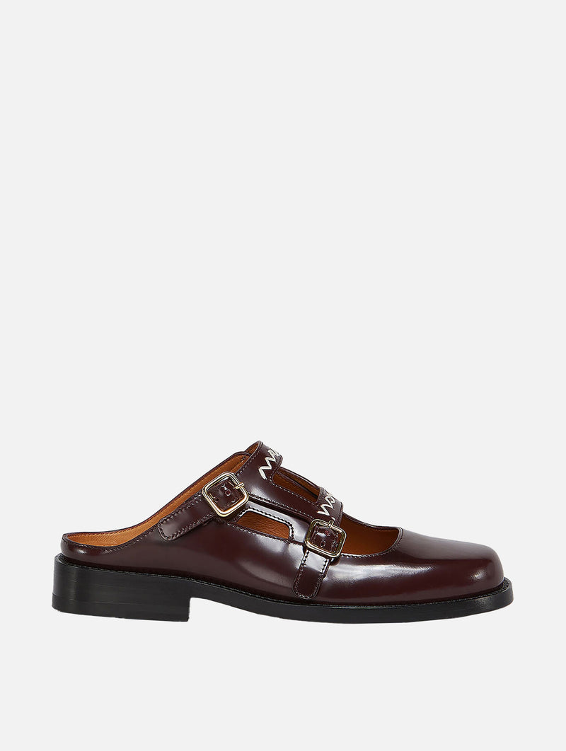 Bambi 3.0 Double Buckle Loafer in Burgundy