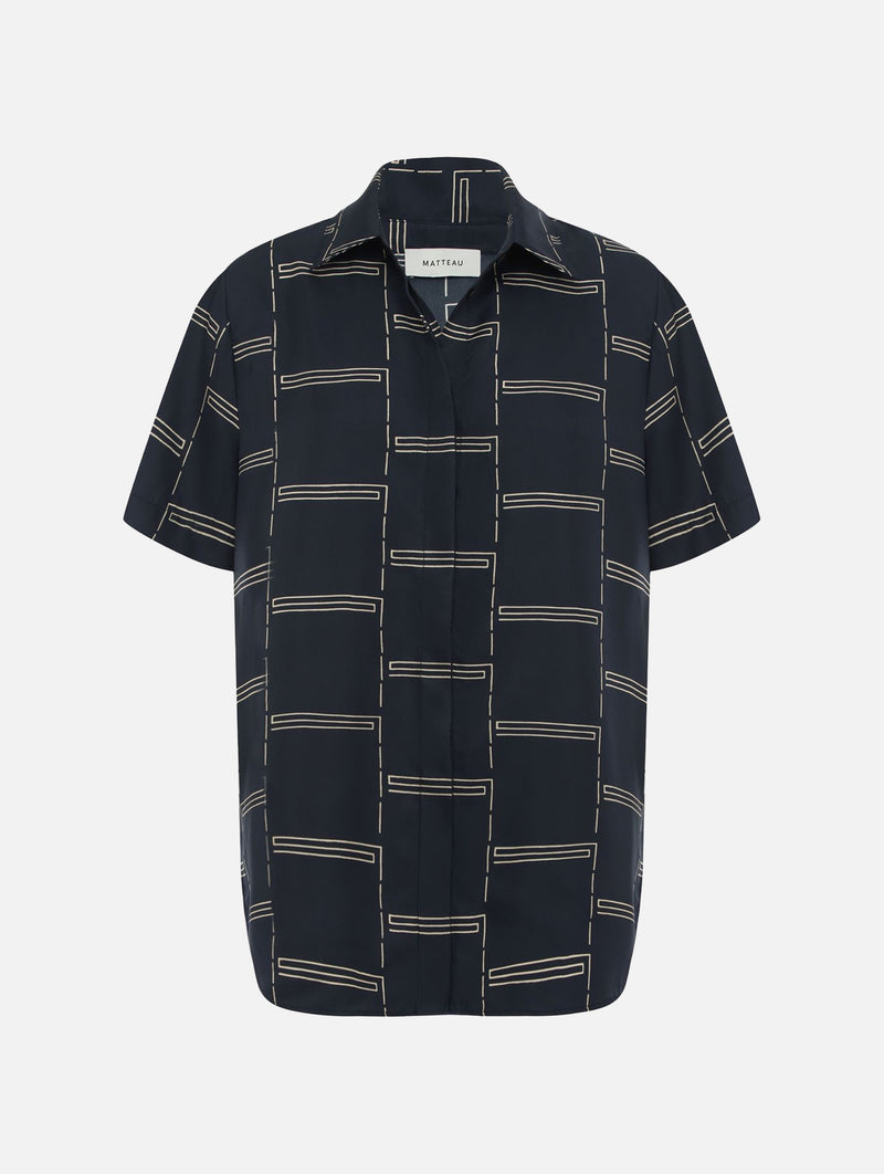 Twill Short Sleeve Shirt in Bamboo