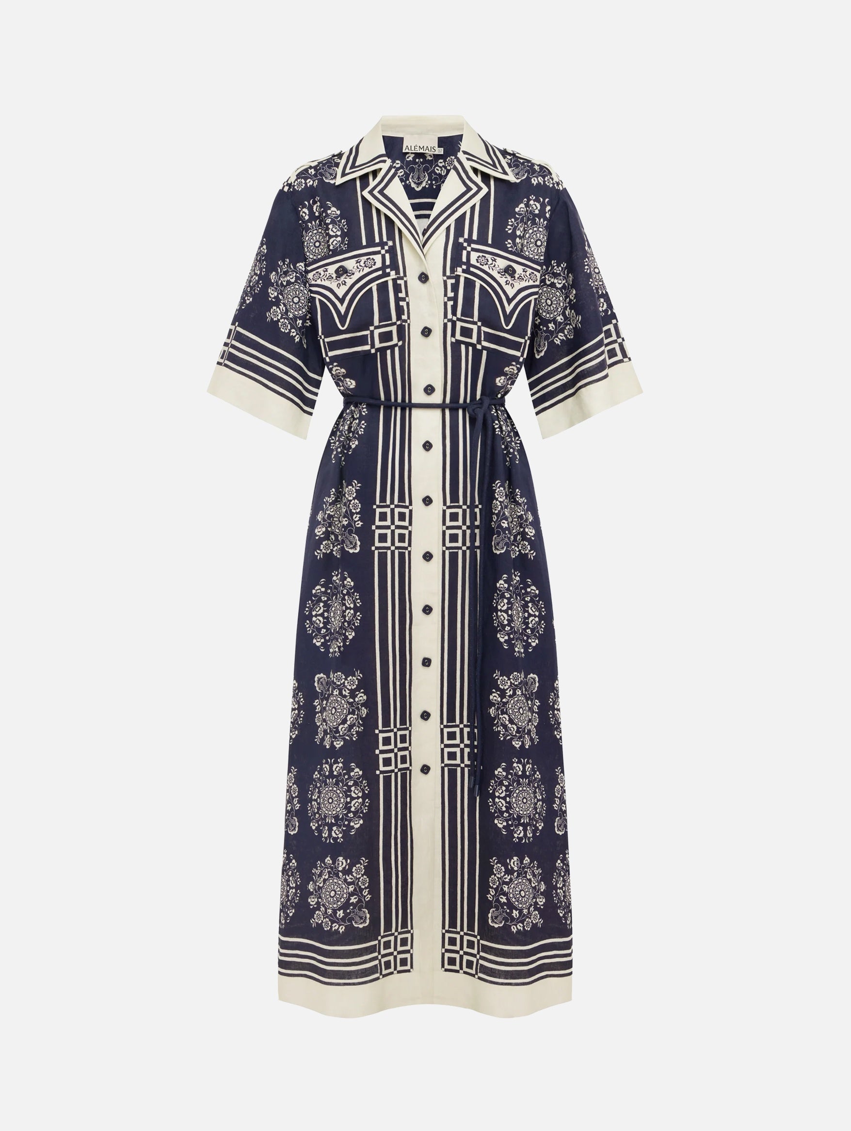 Banderra Linen Shirtdress in Ink