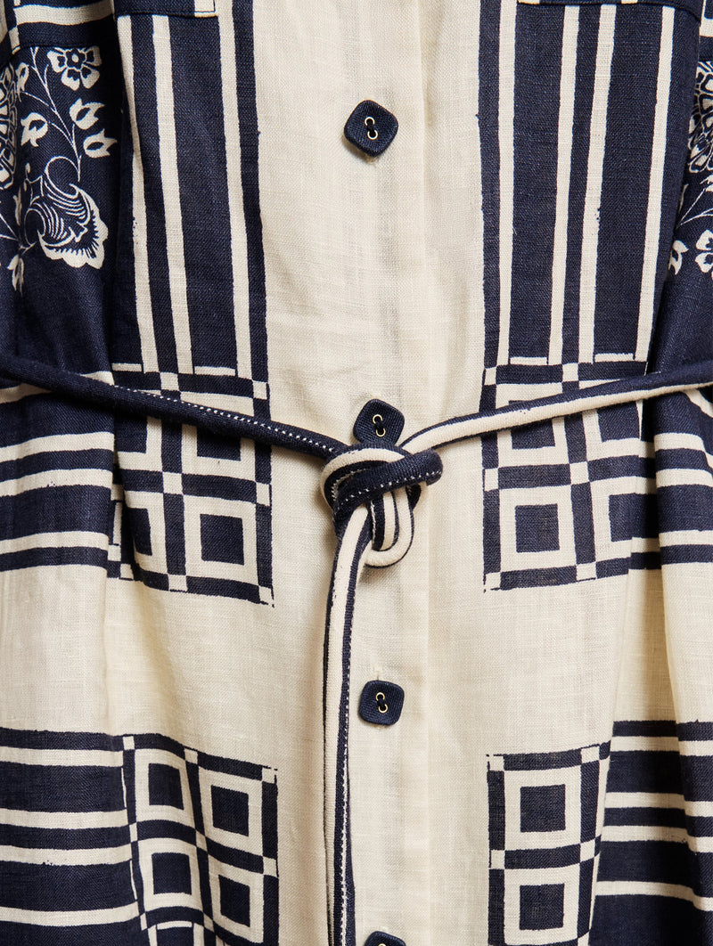 Banderra Linen Shirtdress in Ink