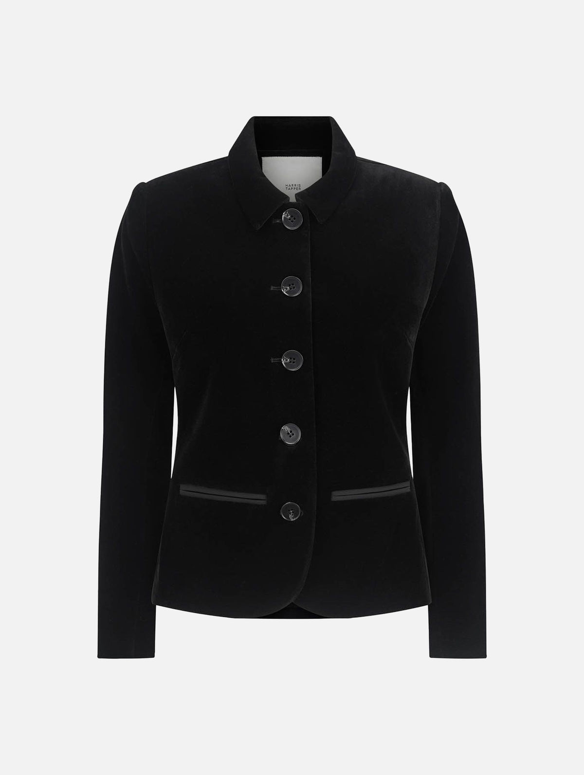 Bardot Blazer in Black Velvet