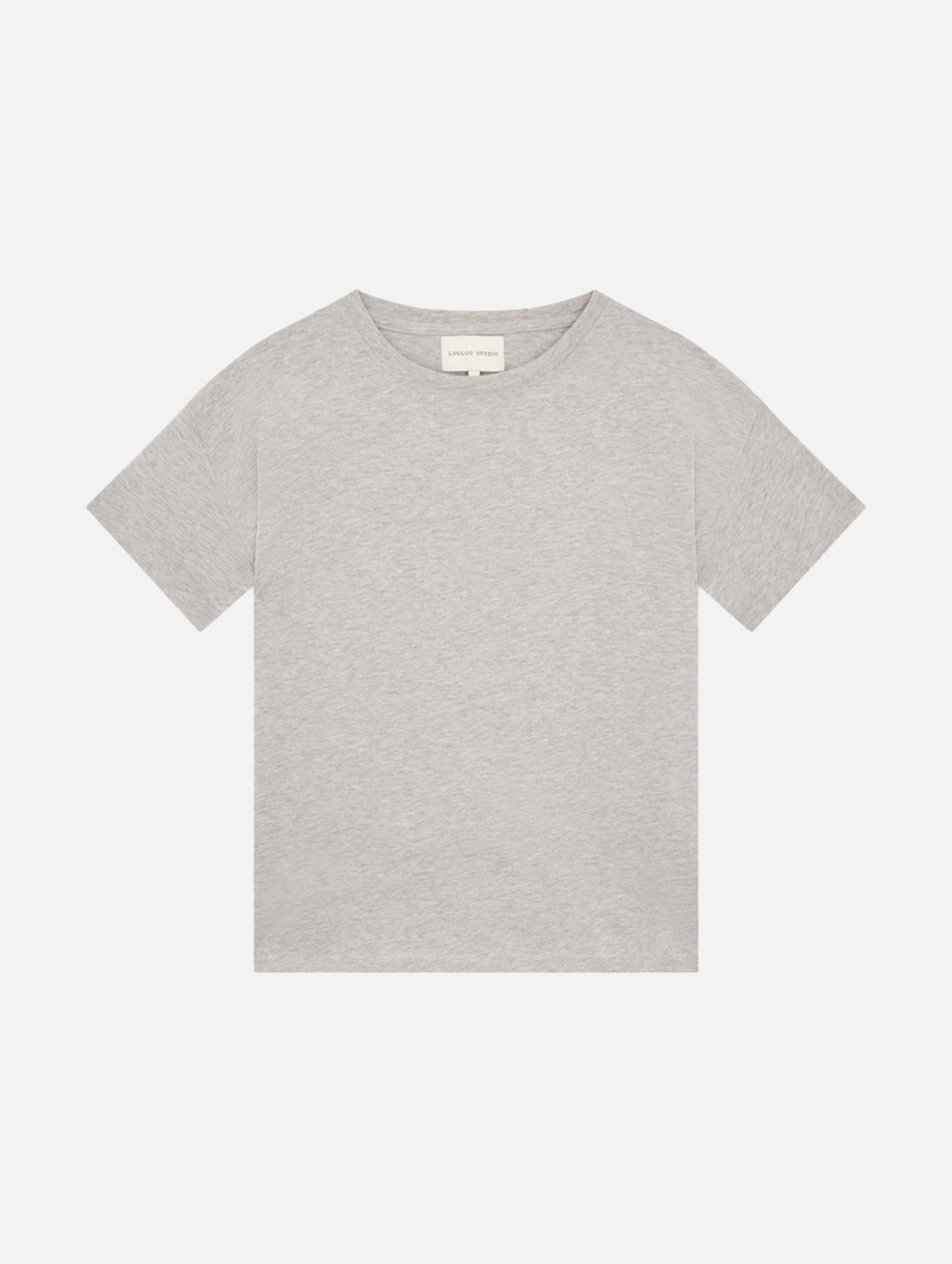 Basiluzzo Short Sleeve Tee in Grey Melange