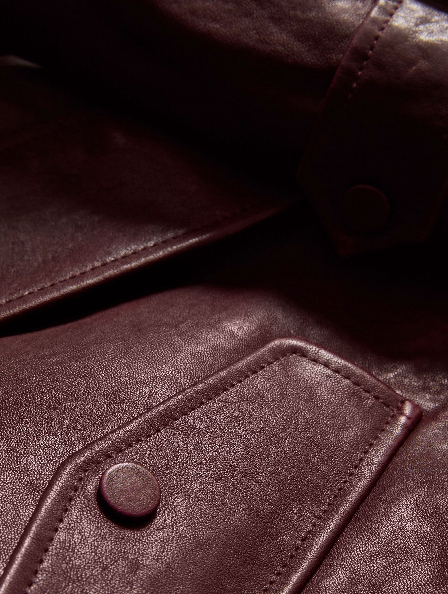 Bateman Leather Jacket in Raisin