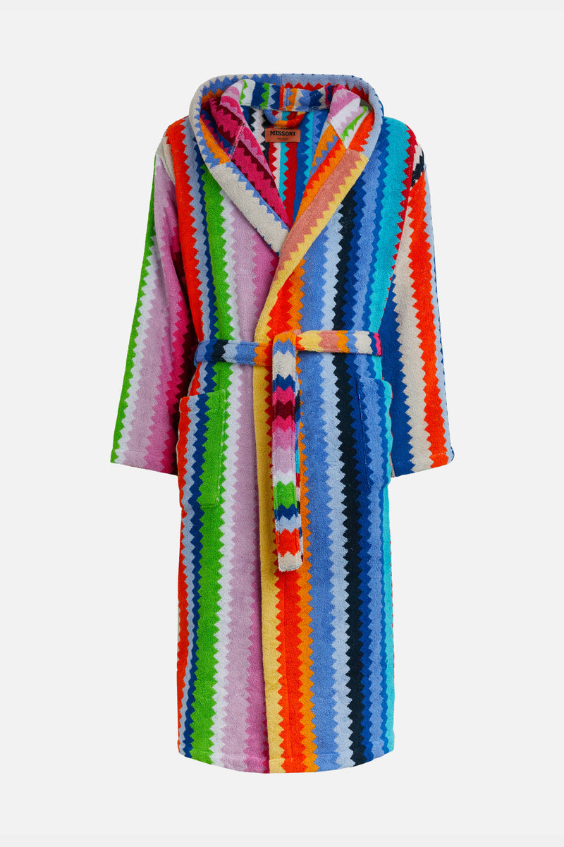 Hooded Bathrobe in Cecil