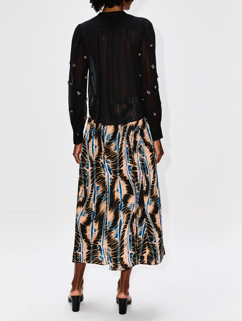 Bea Silk Blouse in Noir