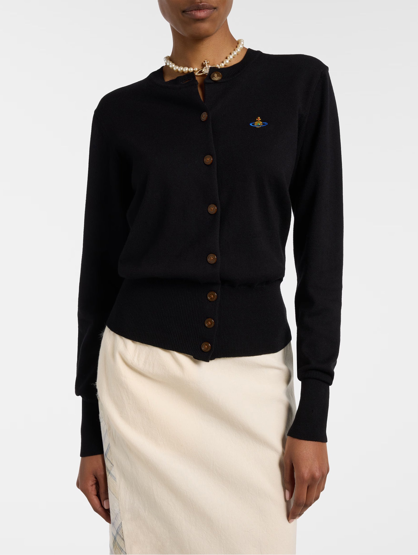 Bea Cotton and Cashmere Cardigan in Black