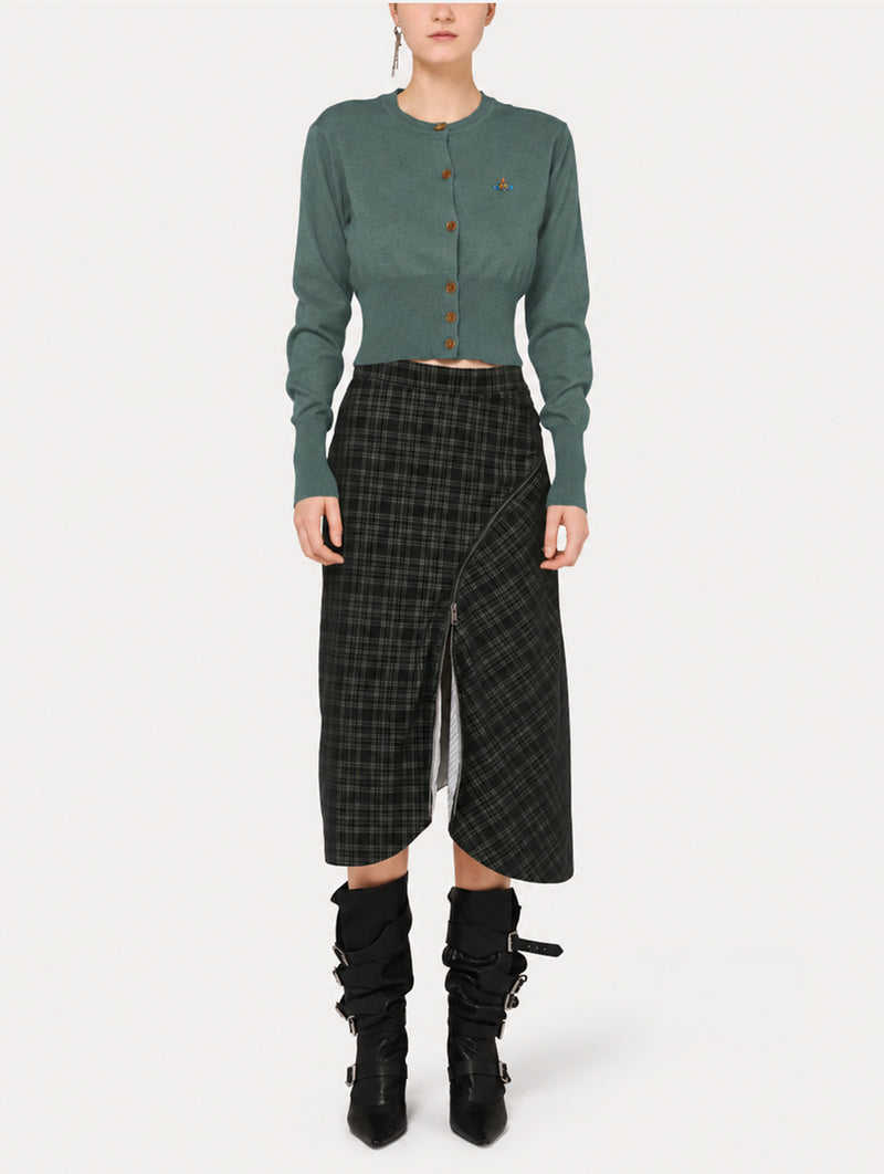 Bea Cropped Cardi in Woodland