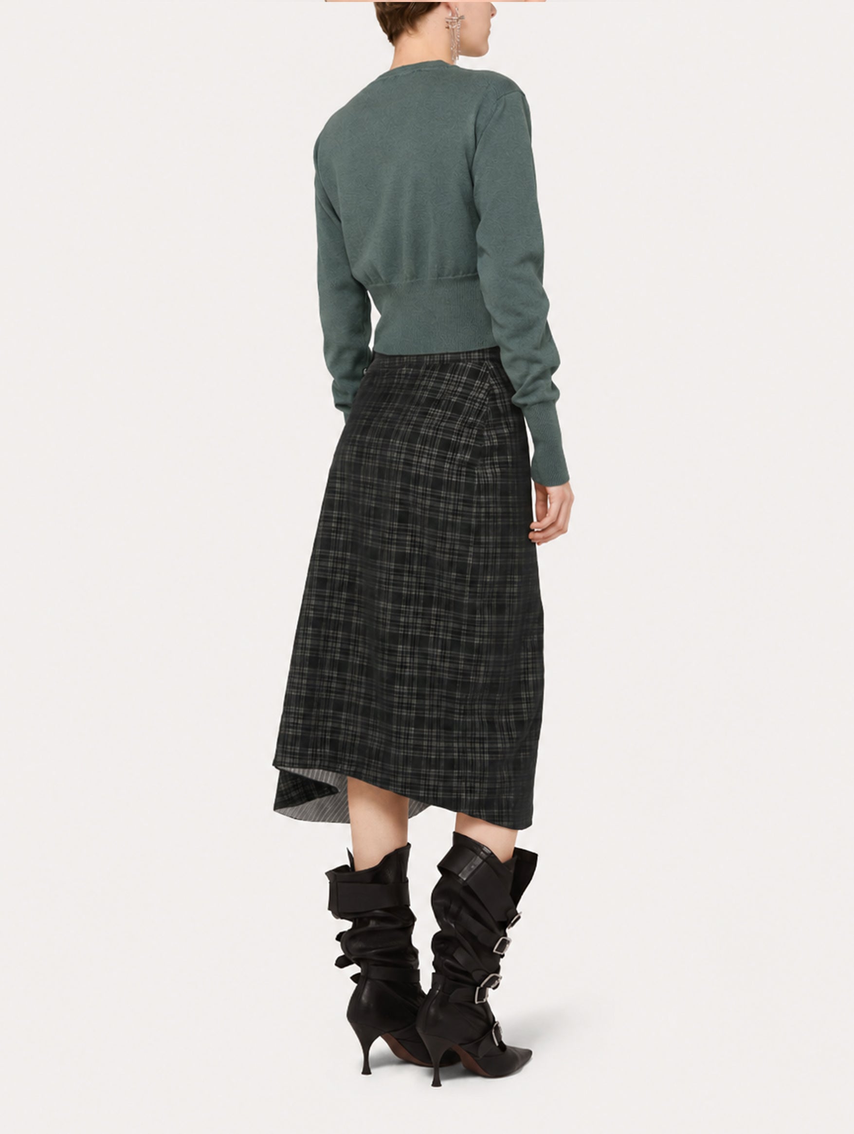 Bea Cropped Cardi in Woodland