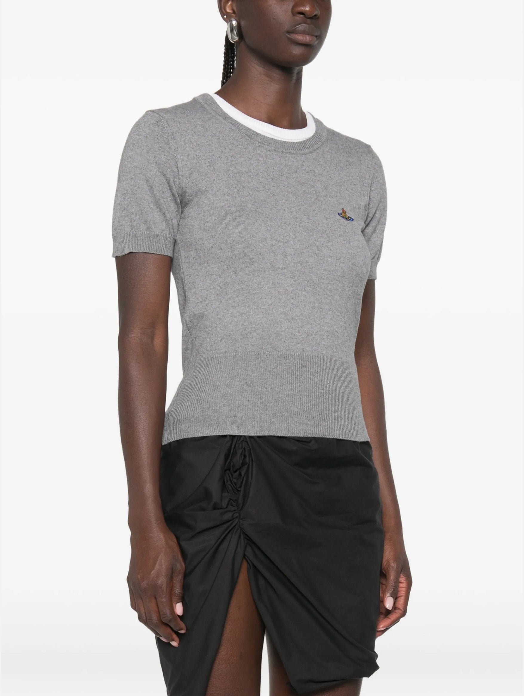 Bea Top in Dark Grey Melange